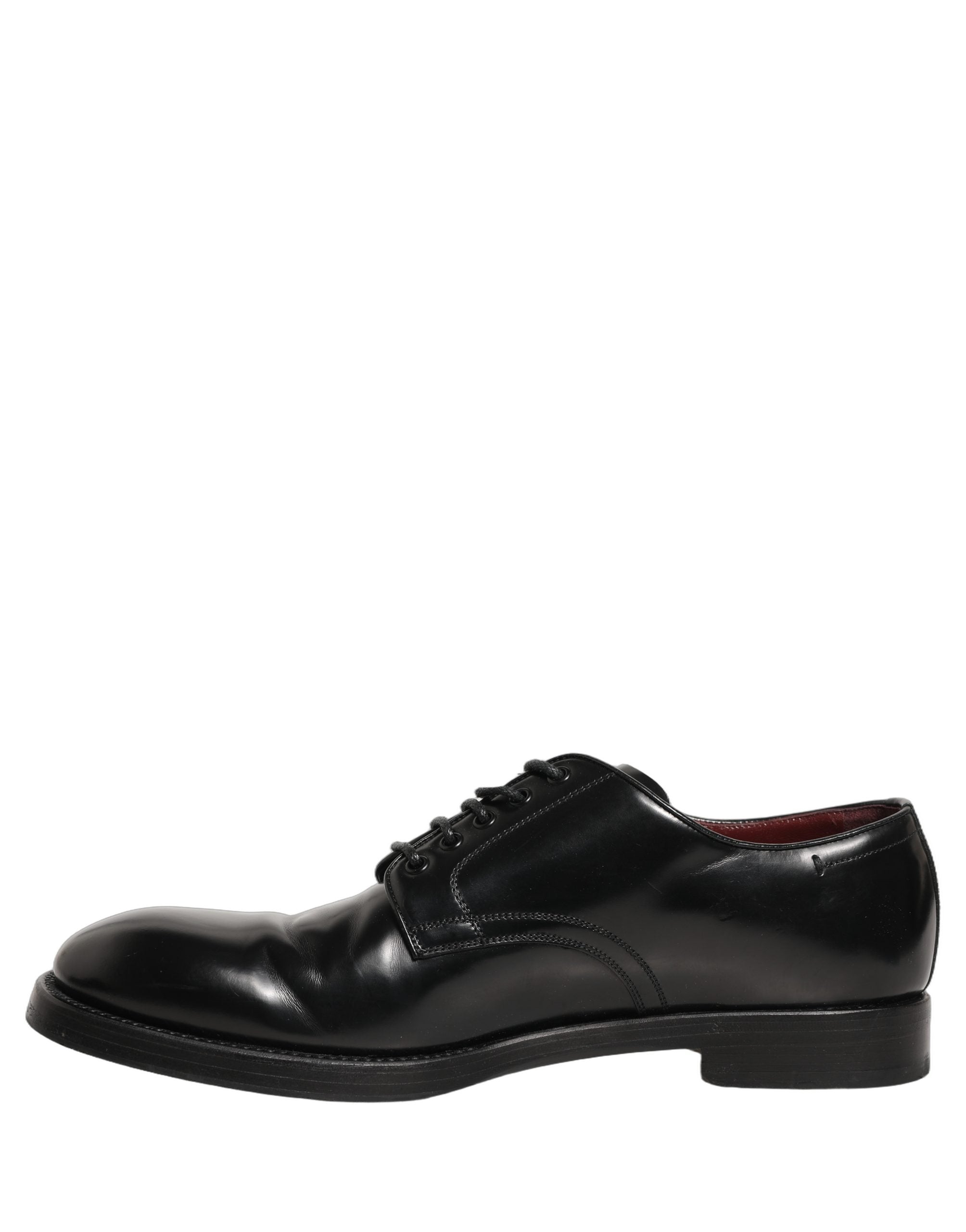 Dolce & Gabbana Black Leather Derby Dress Men Formal Men's Shoes (Pre-Owned)