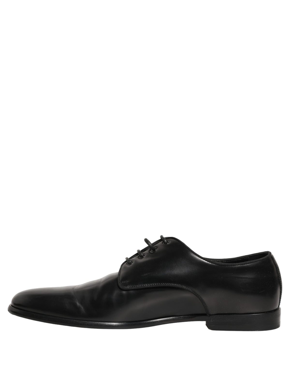 Dolce & Gabbana Black Leather Men Derby Dress Formal Men's Shoes (Pre-Owned)
