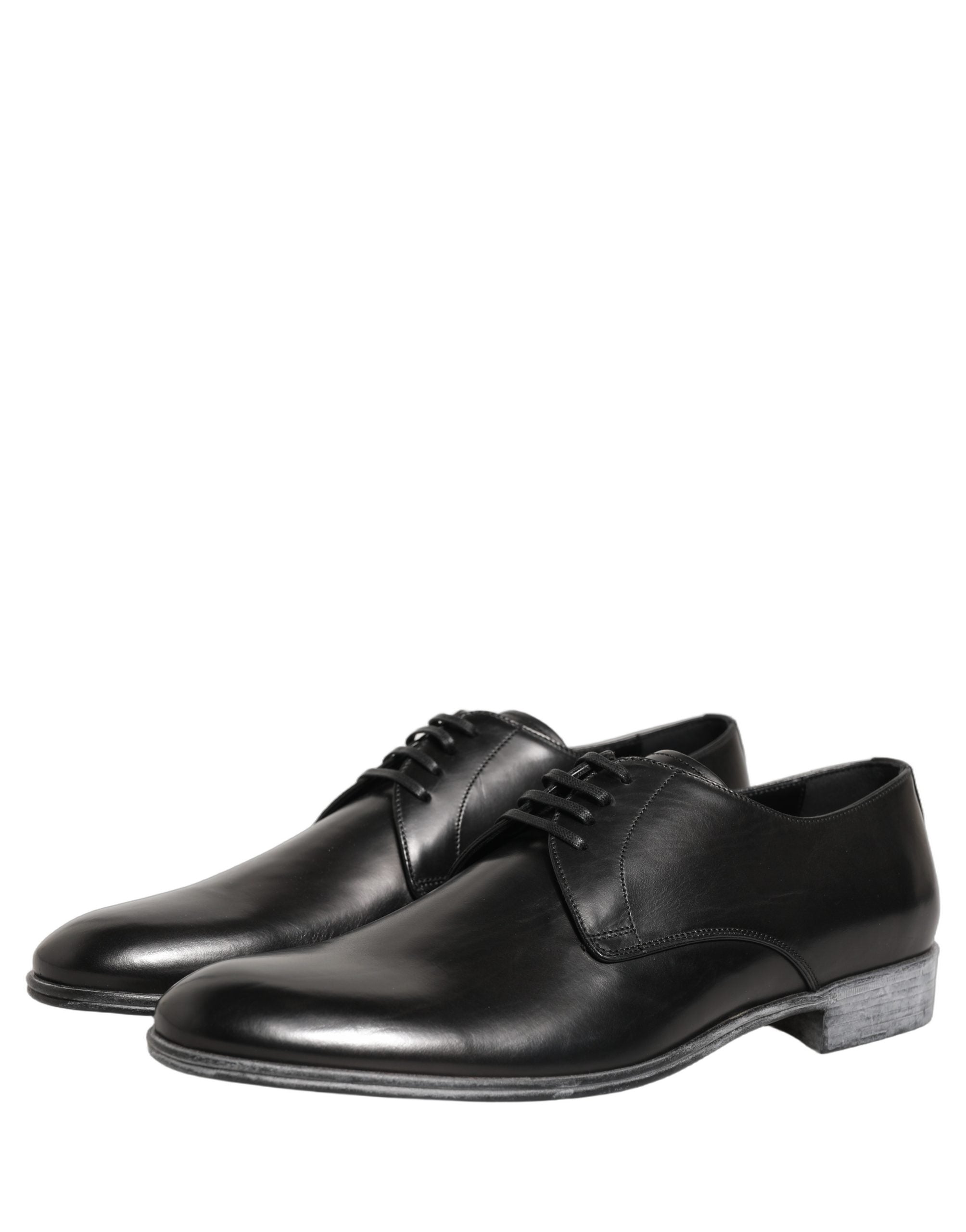 Dolce & Gabbana Dress Black Leather Lace Up Derby Men Men's Shoes