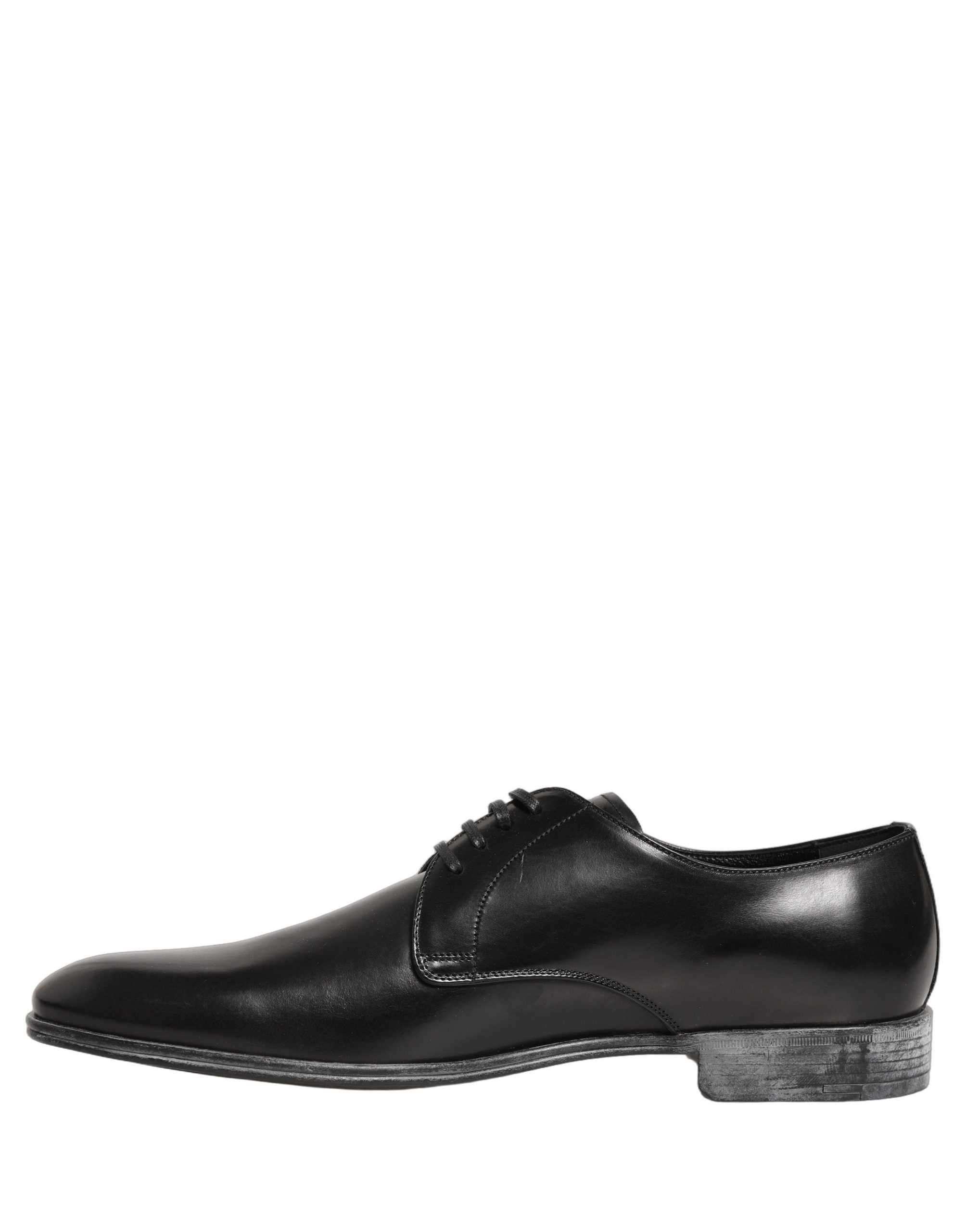Dolce & Gabbana Dress Black Leather Lace Up Derby Men Men's Shoes
