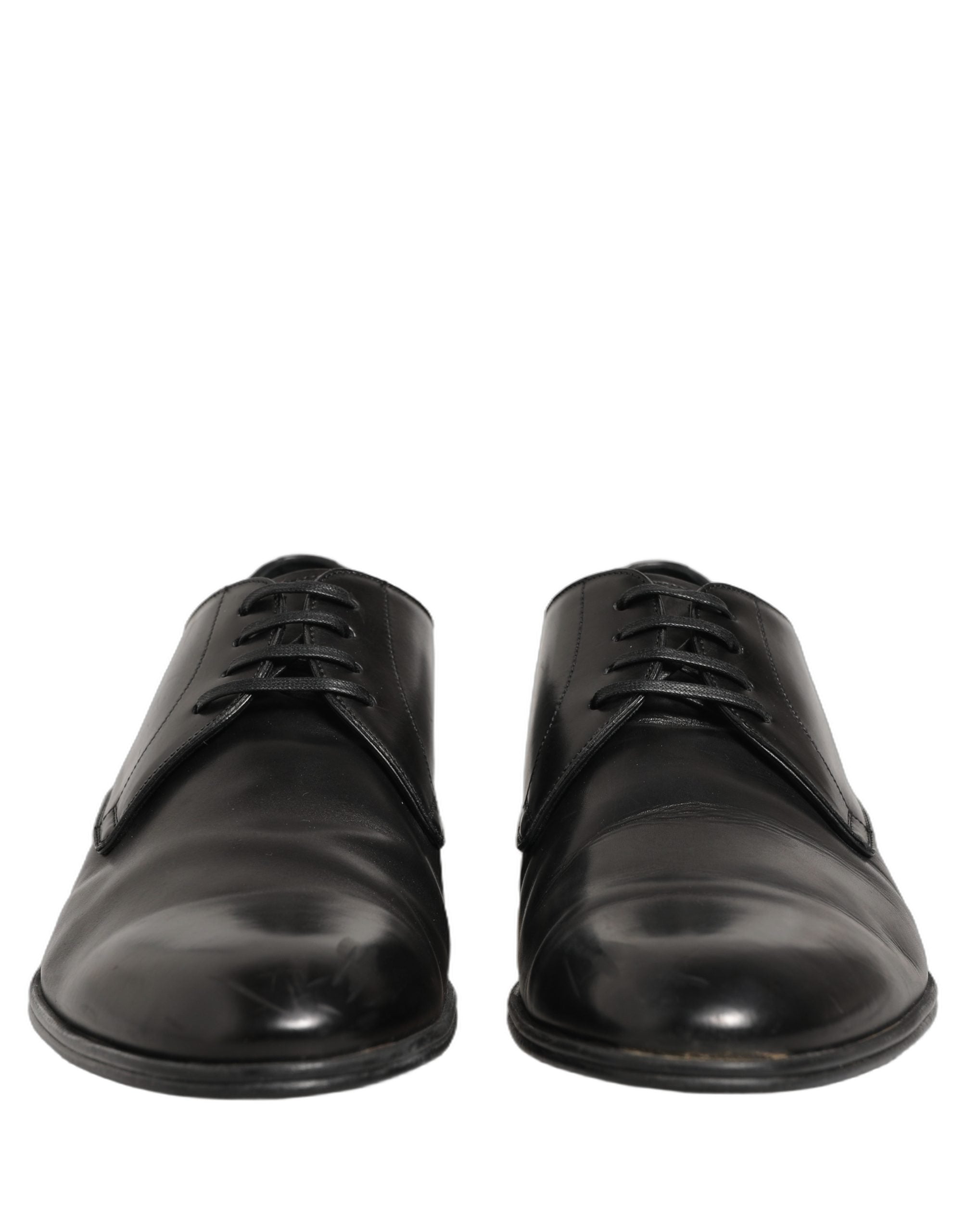 Dolce & Gabbana Dress Black Leather Lace Up Derby Men's Shoes