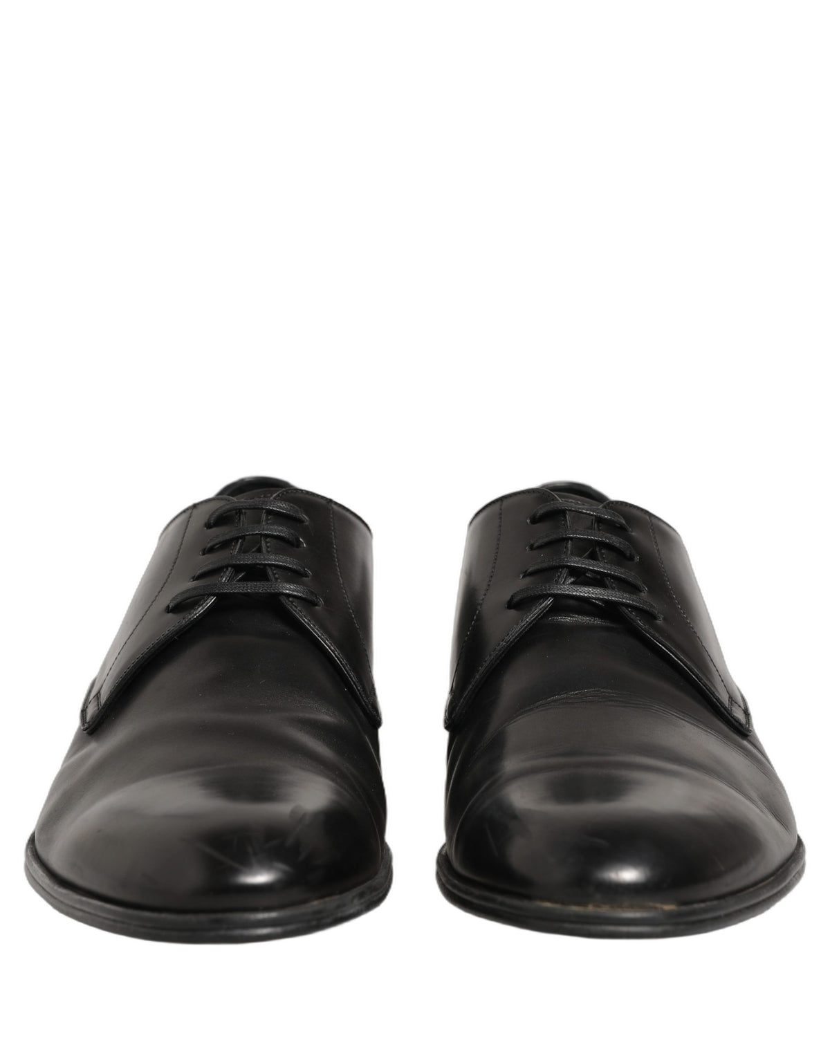 Dolce & Gabbana Dress Black Leather Lace Up Derby Men's Shoes