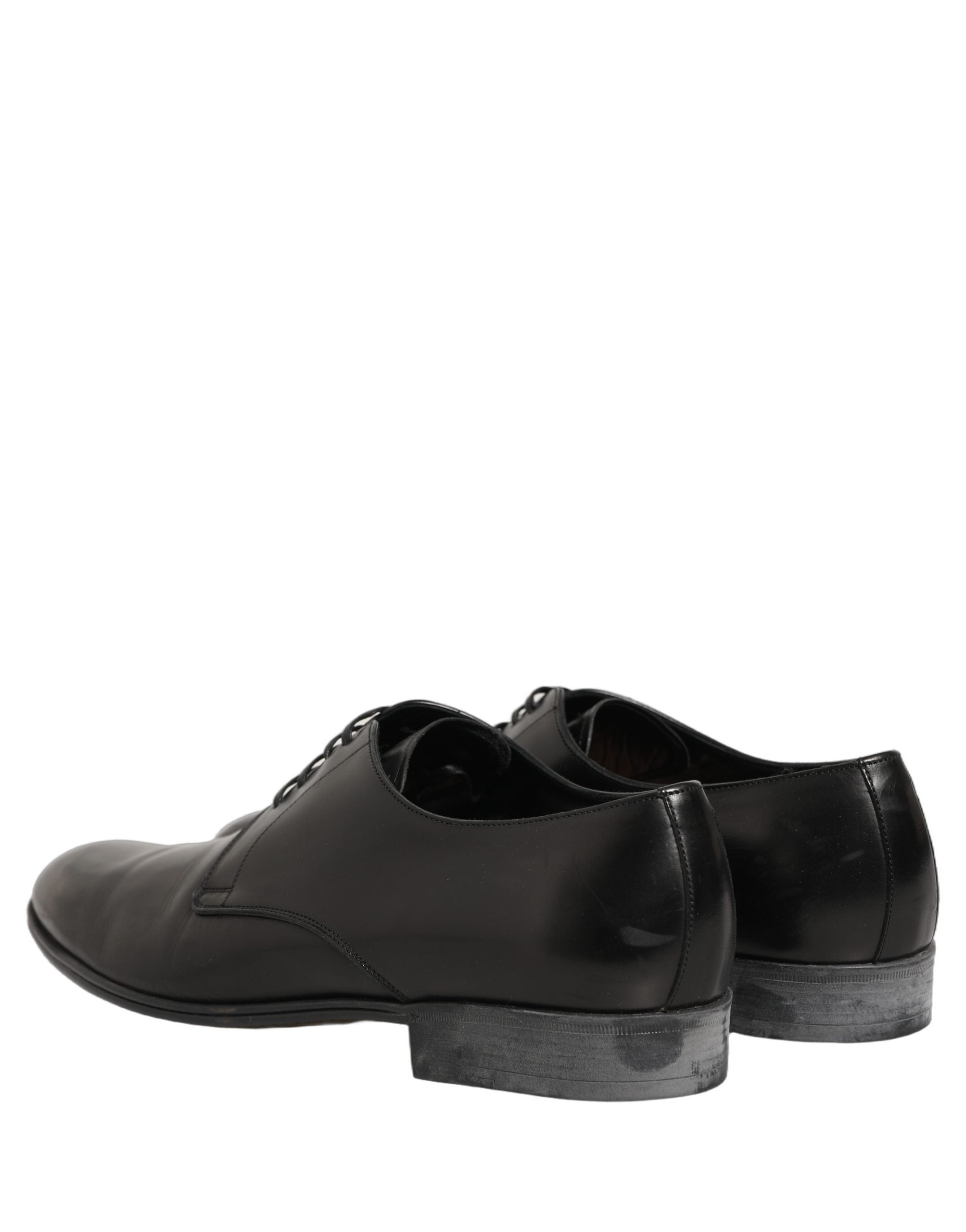 Dolce & Gabbana Dress Black Leather Lace Up Derby Men's Shoes