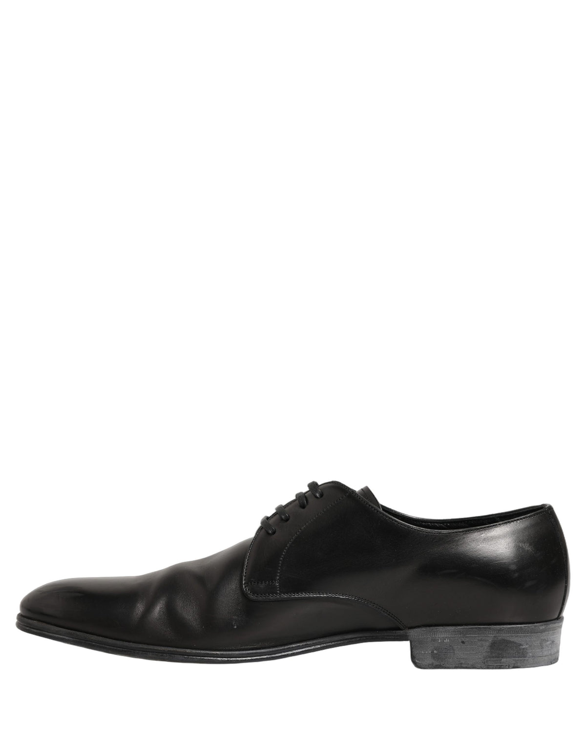 Dolce & Gabbana Dress Black Leather Lace Up Derby Men's Shoes