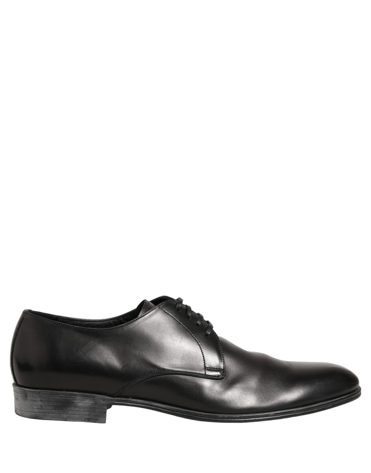 Dolce & Gabbana Dress Black Leather Lace Up Derby Men's Shoes
