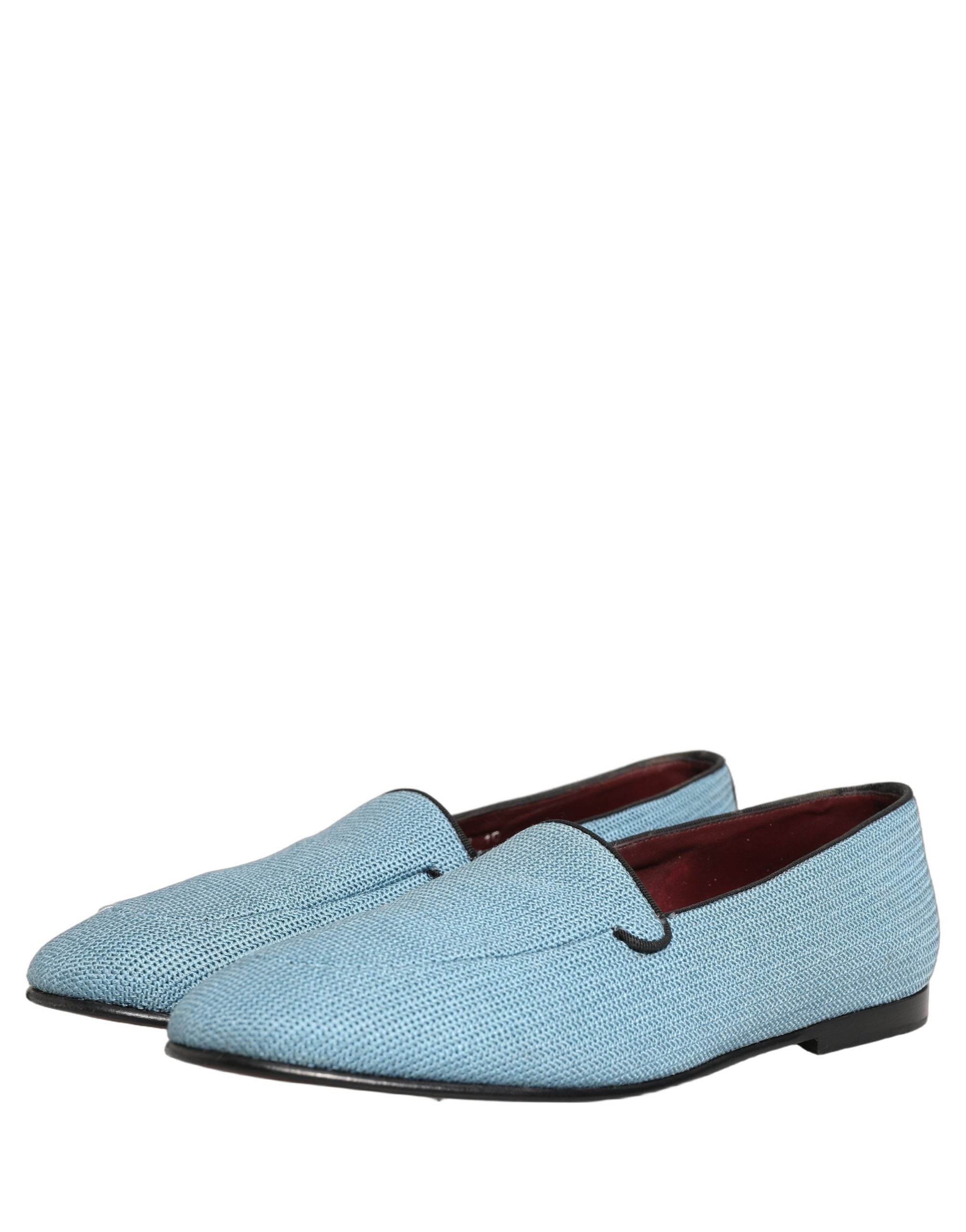 Dolce & Gabbana Blue Woven Men Slip On Dress Loafers Men's Shoes (Pre-Owned)