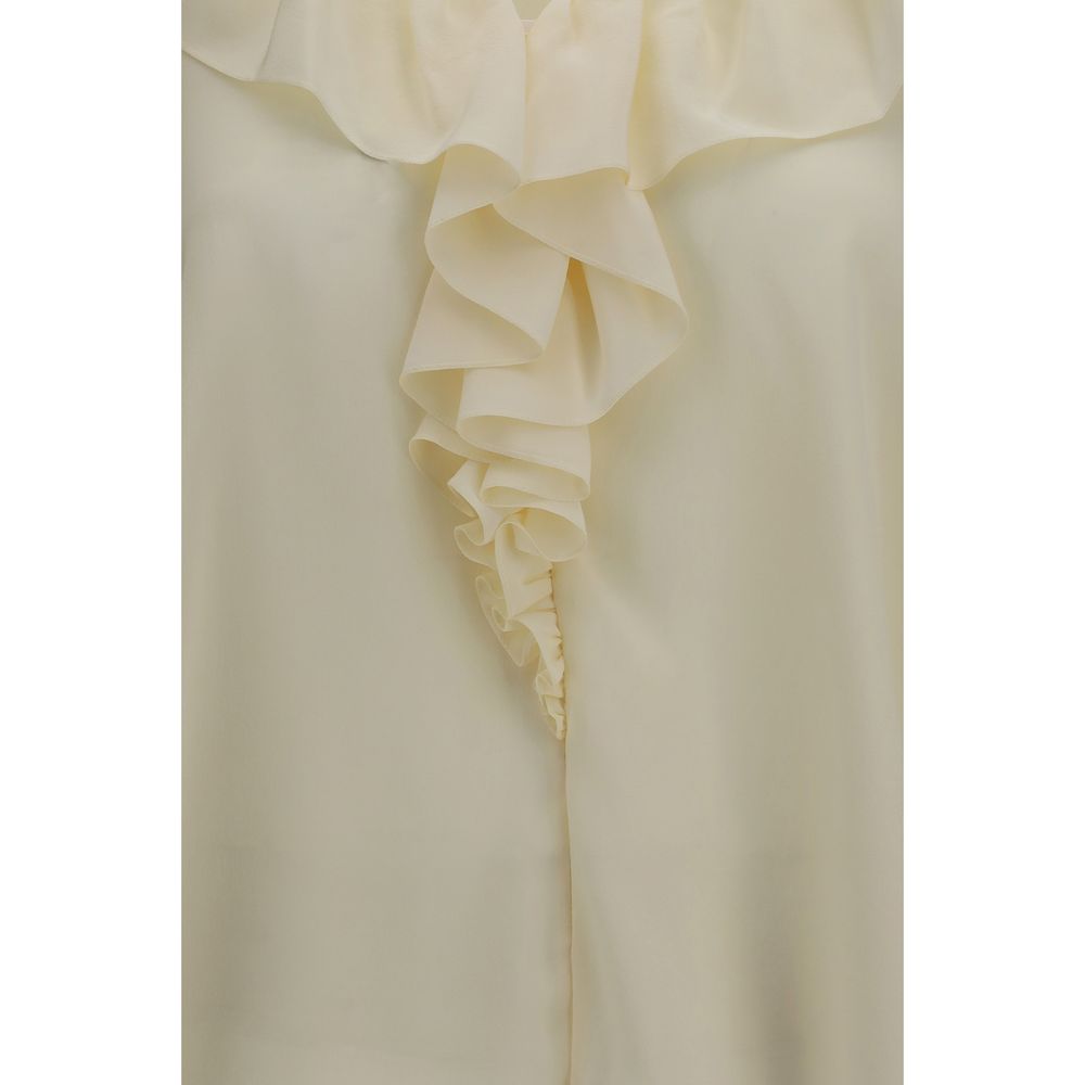 Chloé Beige Silk Women's Blouse