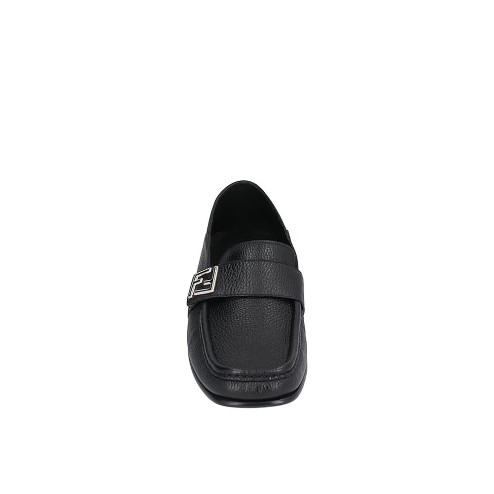 Fendi Black Calfskin Slip-On Men's Loafers