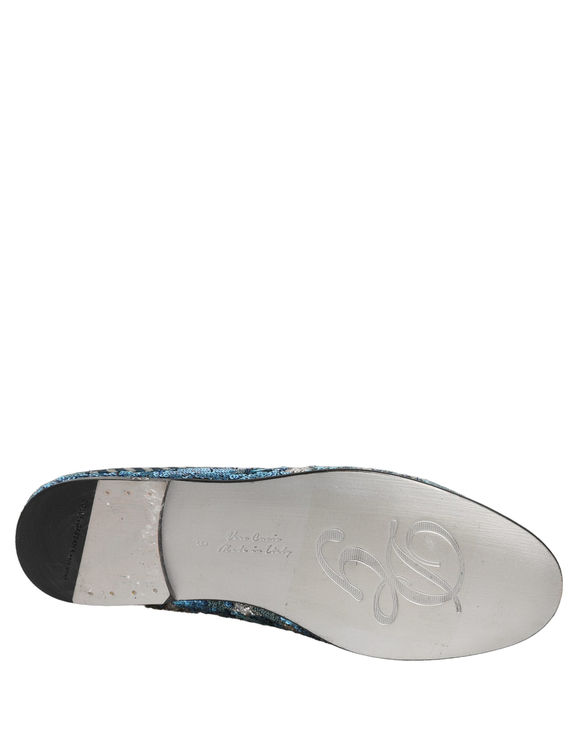 Dolce & Gabbana Multicolor Embroidered Sequin Loafers Men's Shoes (Pre-Owned)