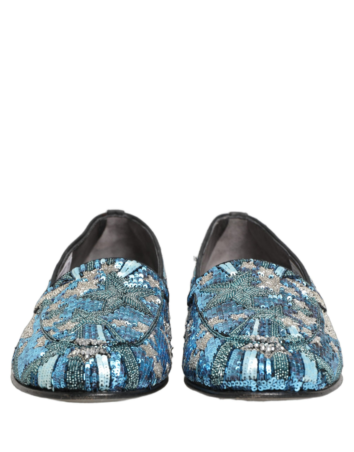Dolce & Gabbana Multicolor Embroidered Sequin Loafers Men's Shoes (Pre-Owned)