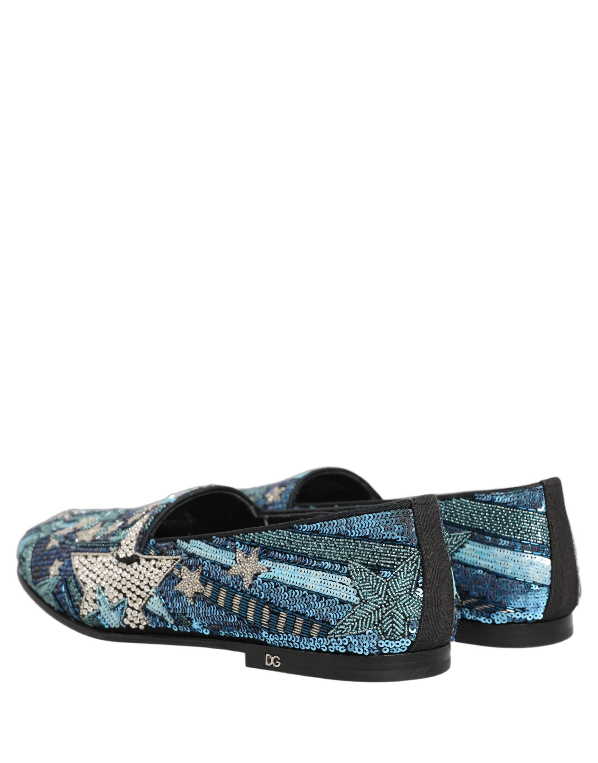 Dolce & Gabbana Multicolor Embroidered Sequin Loafers Men's Shoes (Pre-Owned)