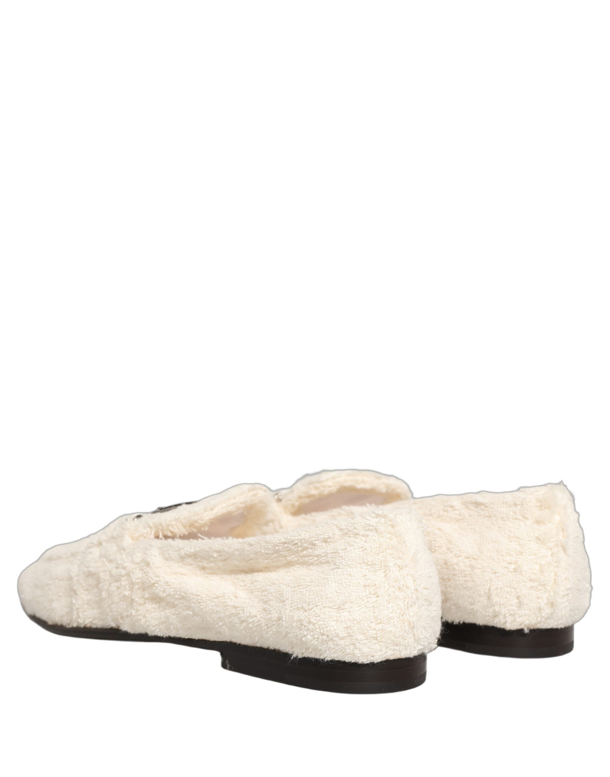 Dolce & Gabbana White Fur Shearling Men Dress Loafers Men's Shoes