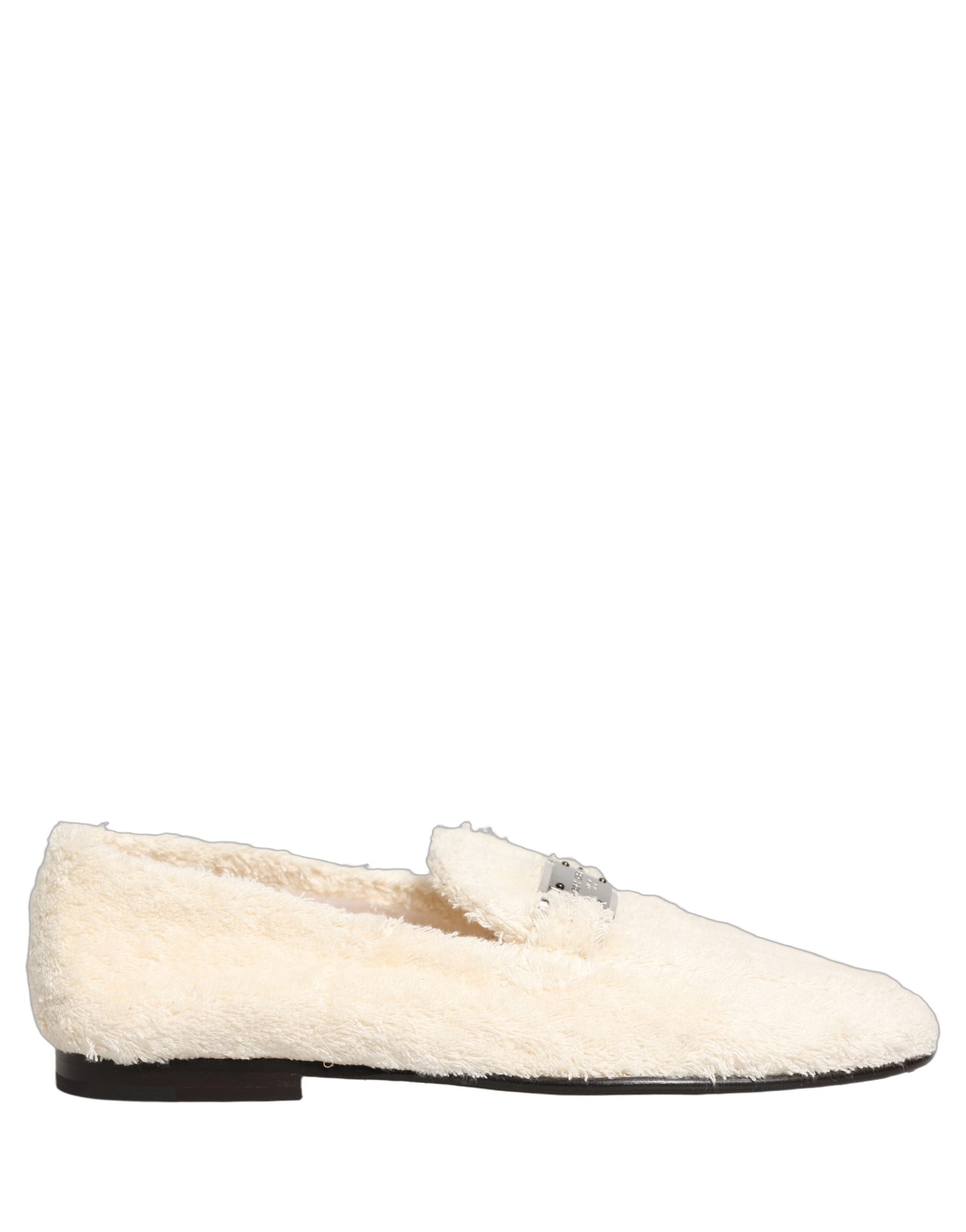 Dolce & Gabbana White Fur Shearling Men Dress Loafers Men's Shoes