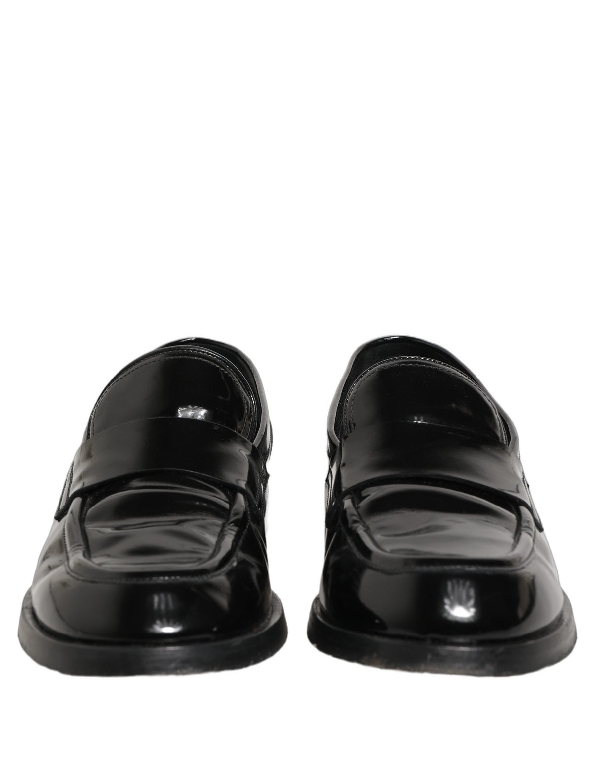 Dolce & Gabbana Black Leather Formal Men Dress Loafers Men's Shoes (Pre-Owned)
