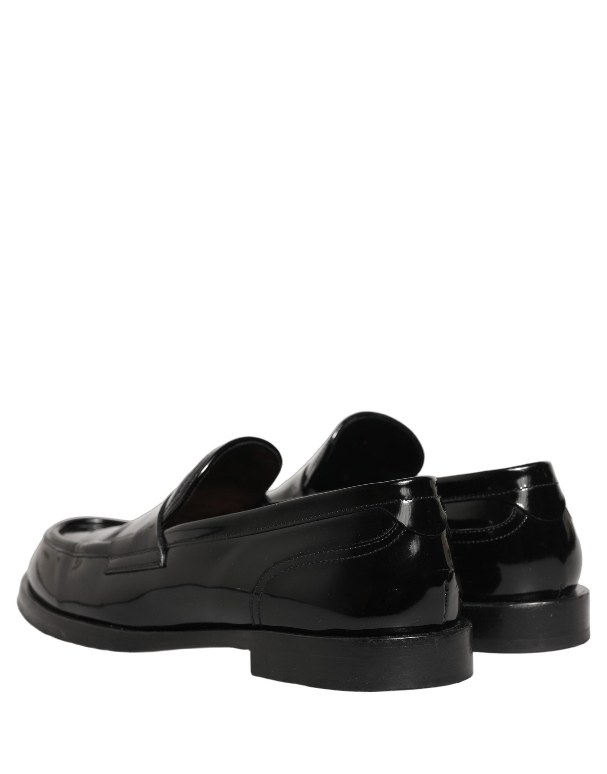Dolce & Gabbana Black Leather Formal Men Dress Loafers Men's Shoes (Pre-Owned)
