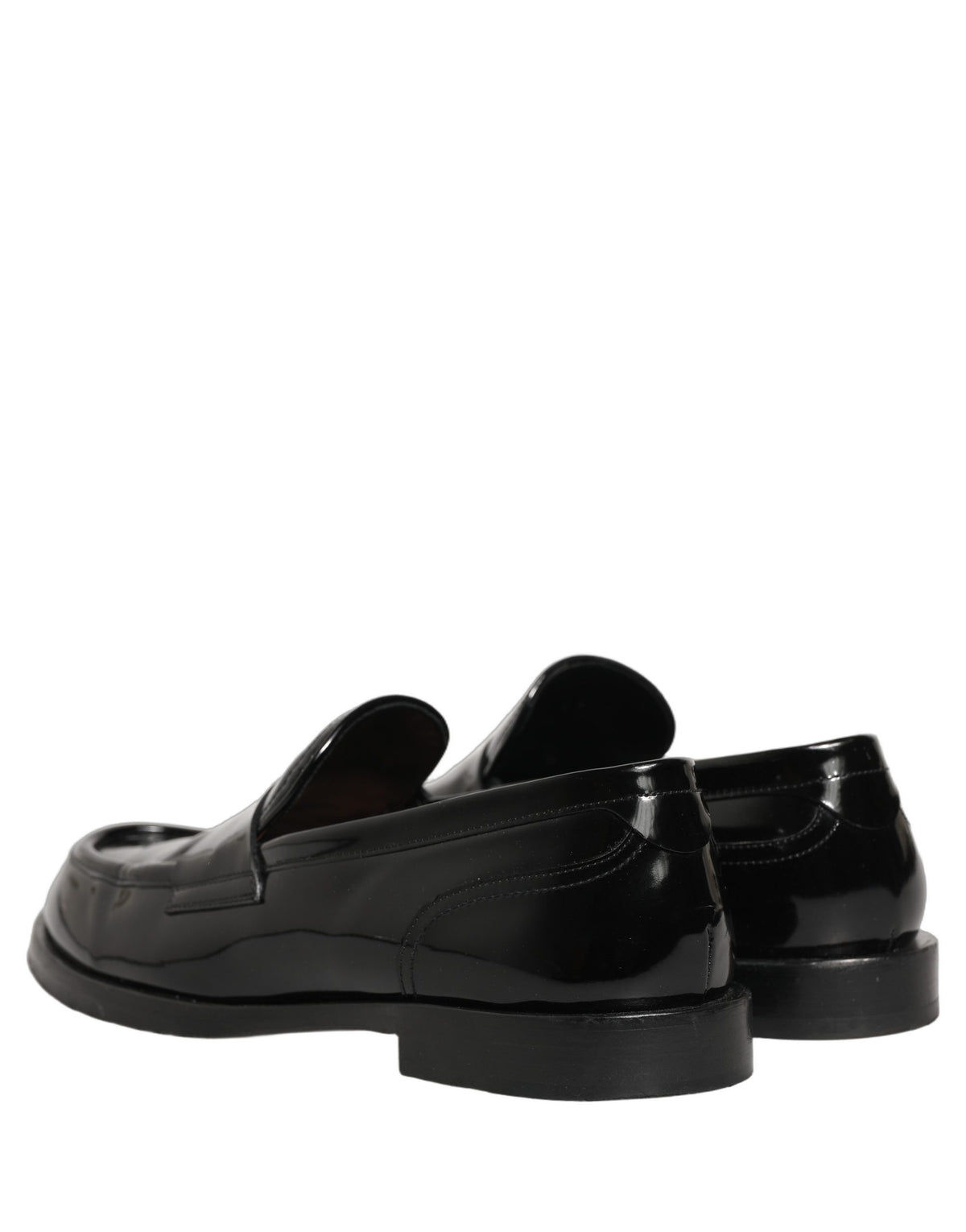 Dolce & Gabbana Black Leather Formal Men Dress Loafers Men's Shoes (Pre-Owned)