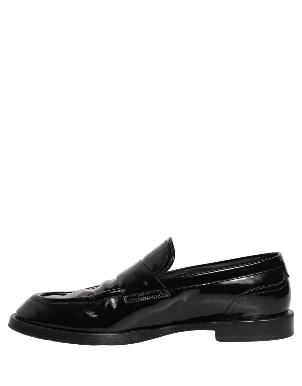 Dolce & Gabbana Black Leather Formal Men Dress Loafers Men's Shoes (Pre-Owned)