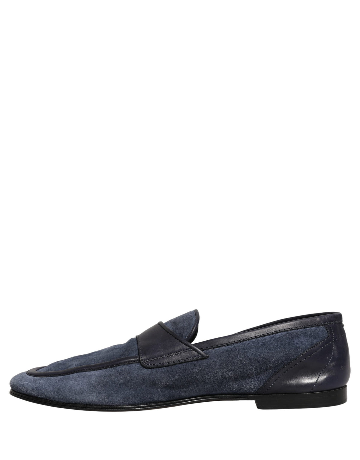 Dolce & Gabbana Blue Suede Leather Loafers Moccasins Men's Shoes (Pre-Owned)
