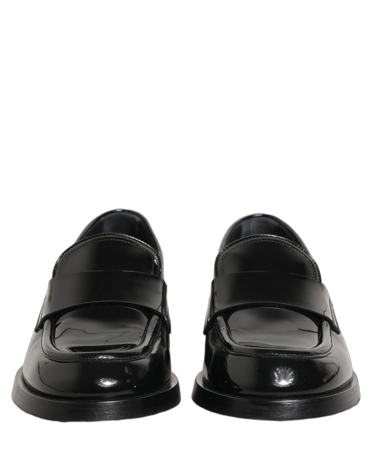 Dolce & Gabbana Black Leather Formal Men Dress Loafers Men's Shoes (Pre-Owned)