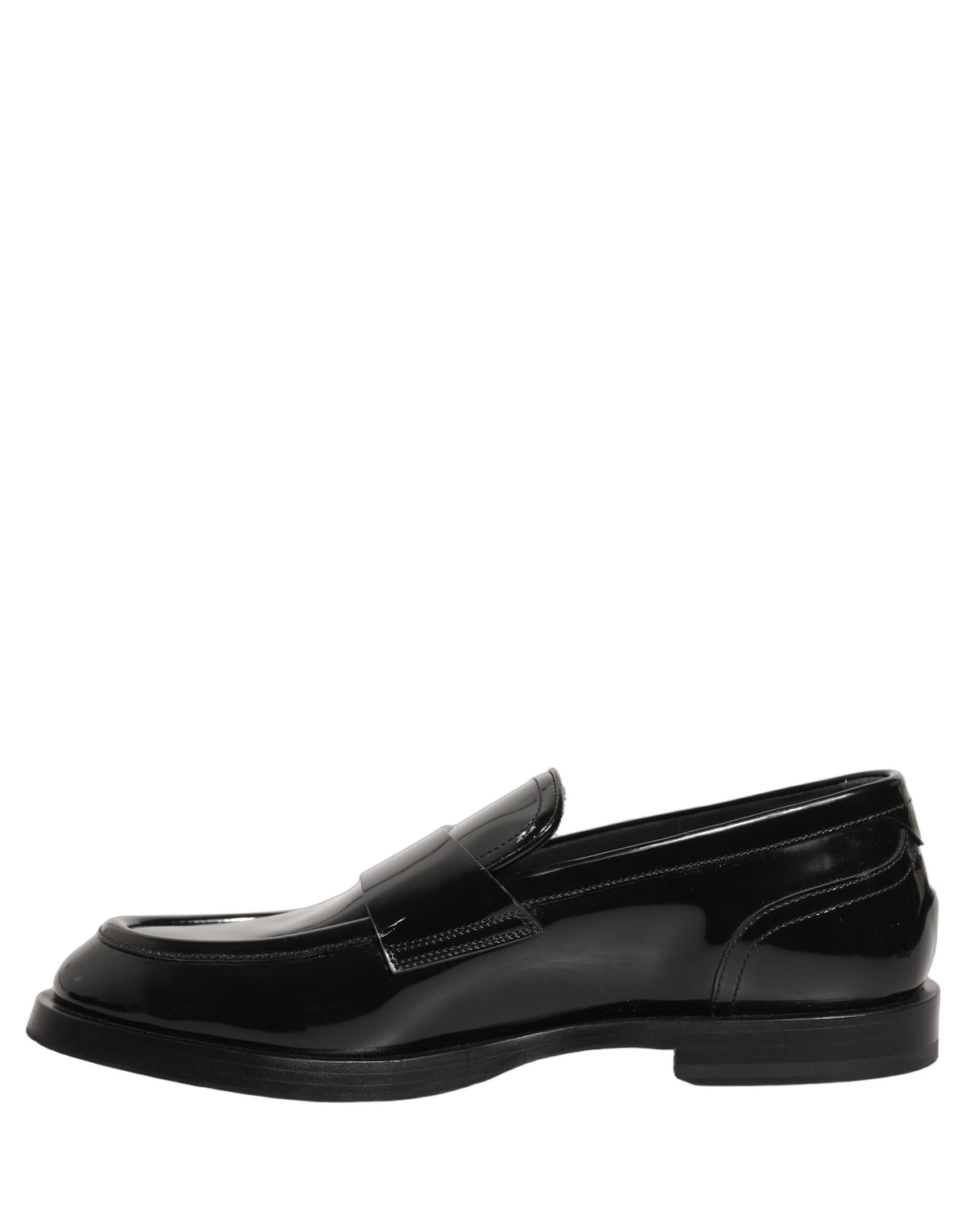 Dolce & Gabbana Black Leather Formal Men Dress Loafers Men's Shoes (Pre-Owned)
