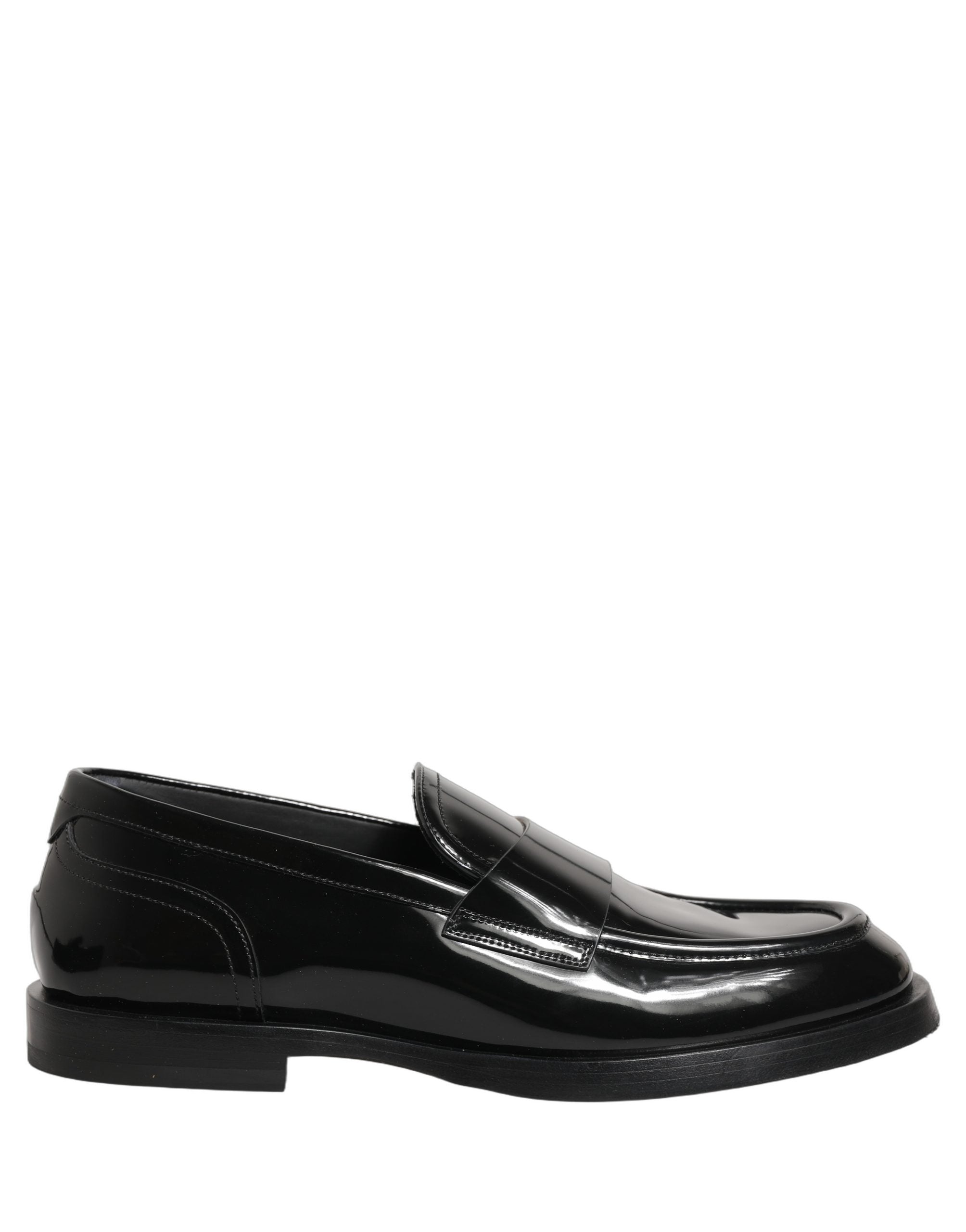 Dolce & Gabbana Black Leather Formal Men Dress Loafers Men's Shoes (Pre-Owned)