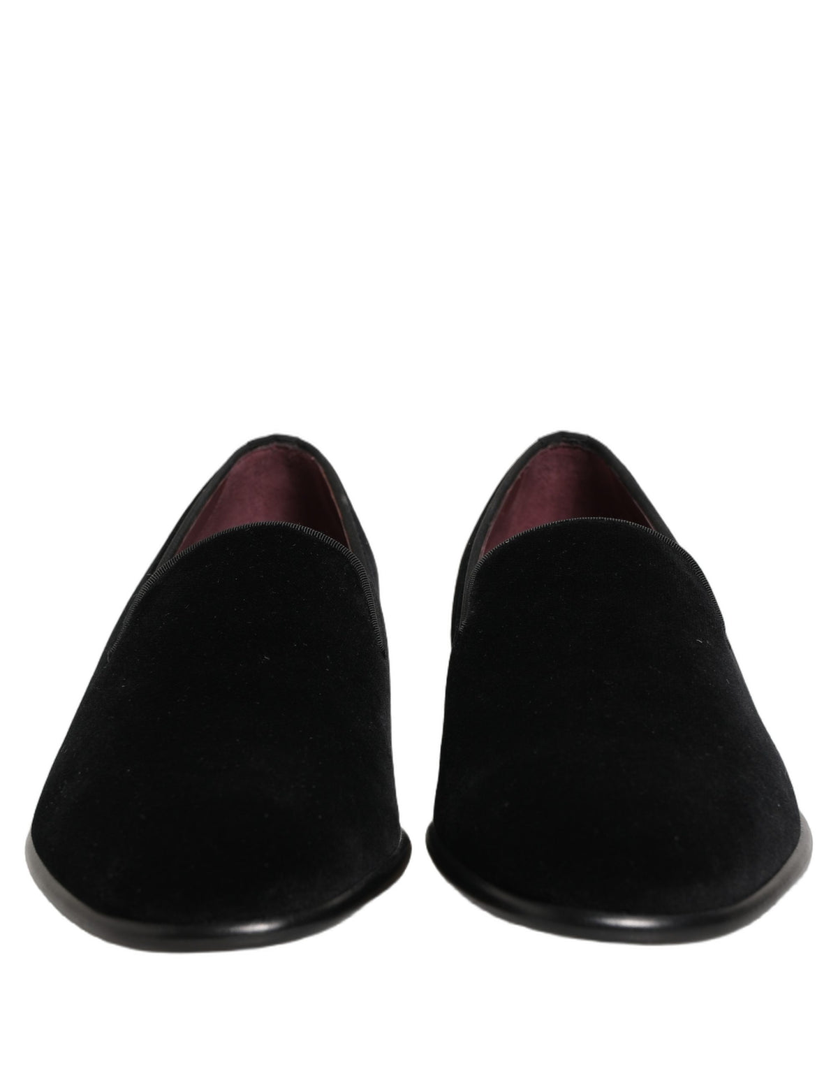 Dolce & Gabbana Black Velvet Loafers Formal Men Dress Men's Shoes