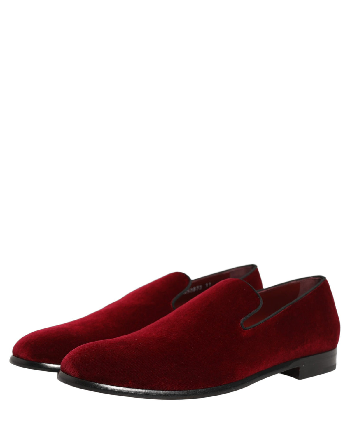 Dolce & Gabbana Maroon Velvet Slip On Men Dress Loafers Men's Shoes