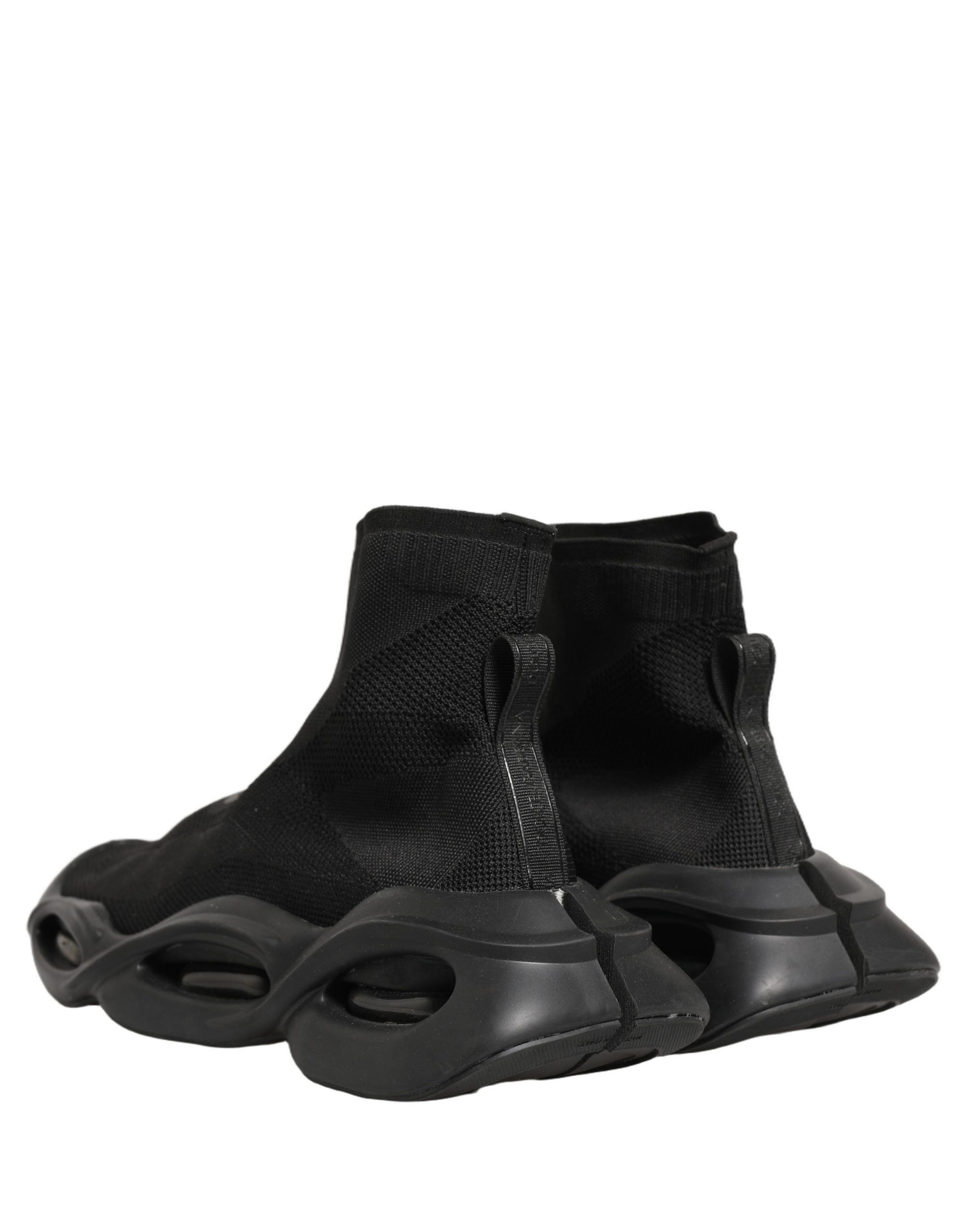 Dolce & Gabbana Black Slip On Wave Socks Men Sneakers Men's Shoes