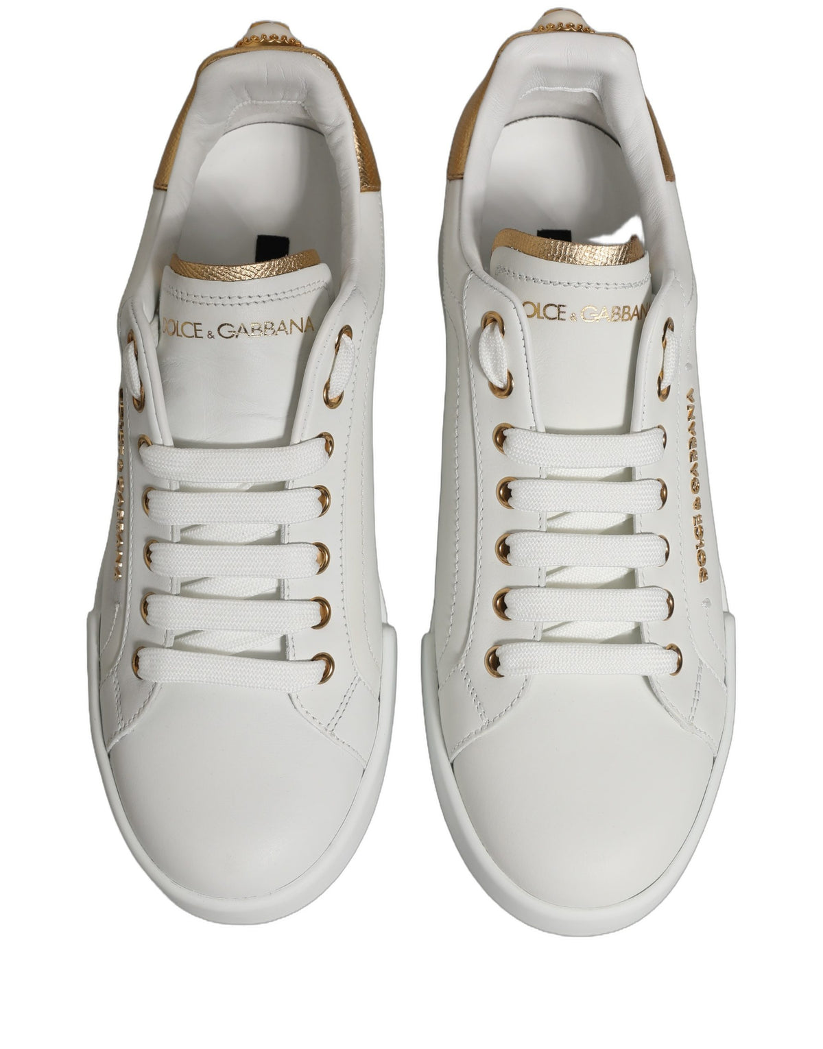 Dolce & Gabbana White Gold Embellished Low Top Sneakers Women's Shoes (Pre-Owned)