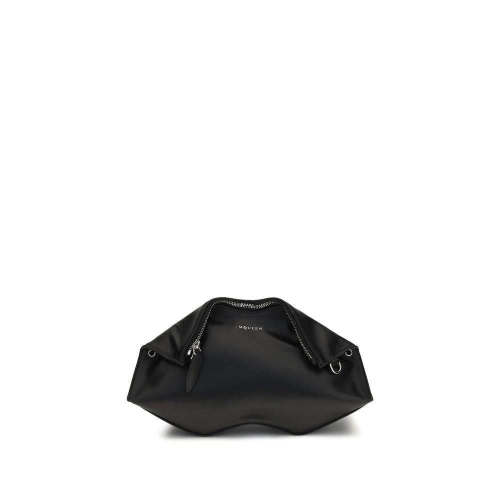 Alexander McQueen Black Calf Leather Bos Taurus Clutch Women's Bag