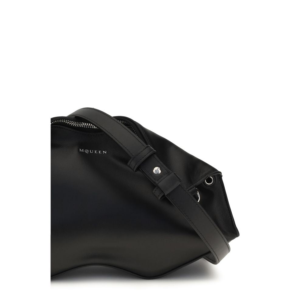 Alexander McQueen Black Calf Leather Bos Taurus Clutch Women's Bag