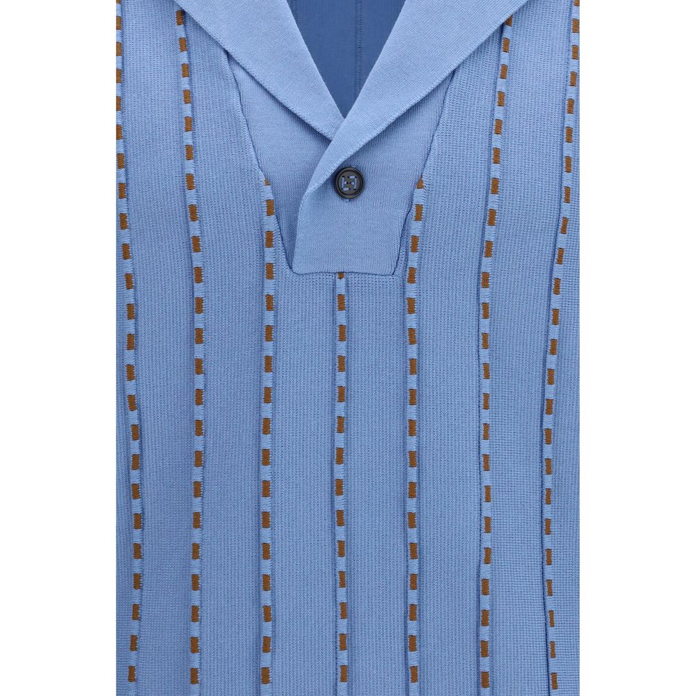 Fendi Blue Cotton Men's Sweatshirt
