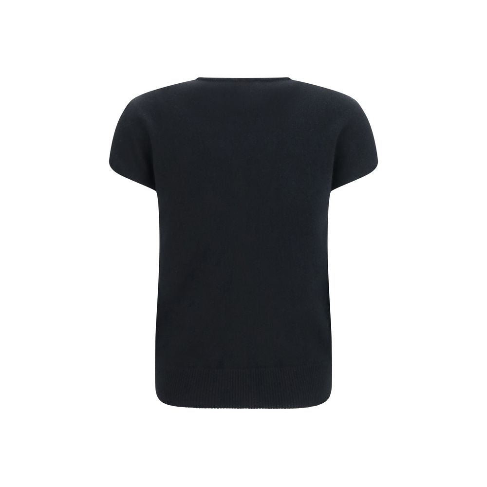 Balmain Black Wool Oves Aries Sleeveles Women's Sweater