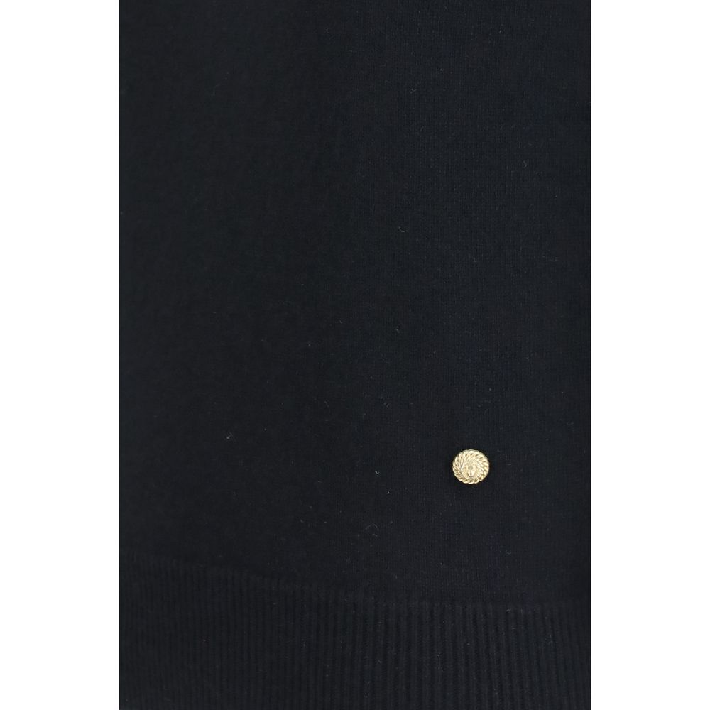 Balmain Black Wool Oves Aries Sleeveles Women's Sweater
