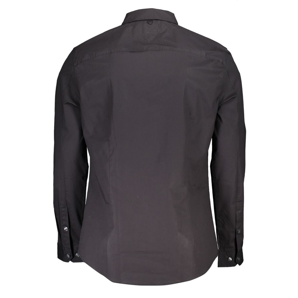 Tommy Hilfiger Black Cotton Men's Men's Shirt