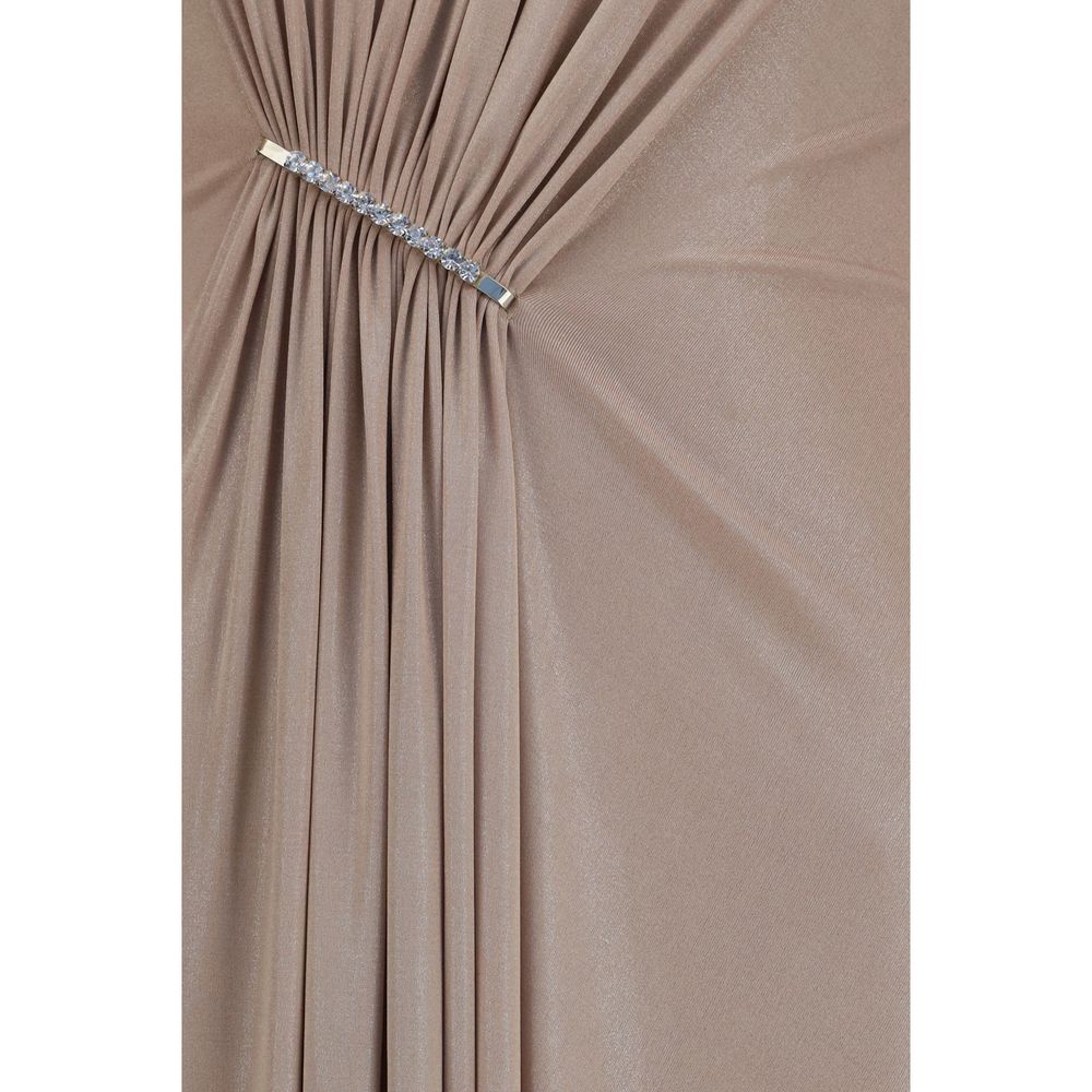 Nissa Beige Polyester Casual Women's Dress