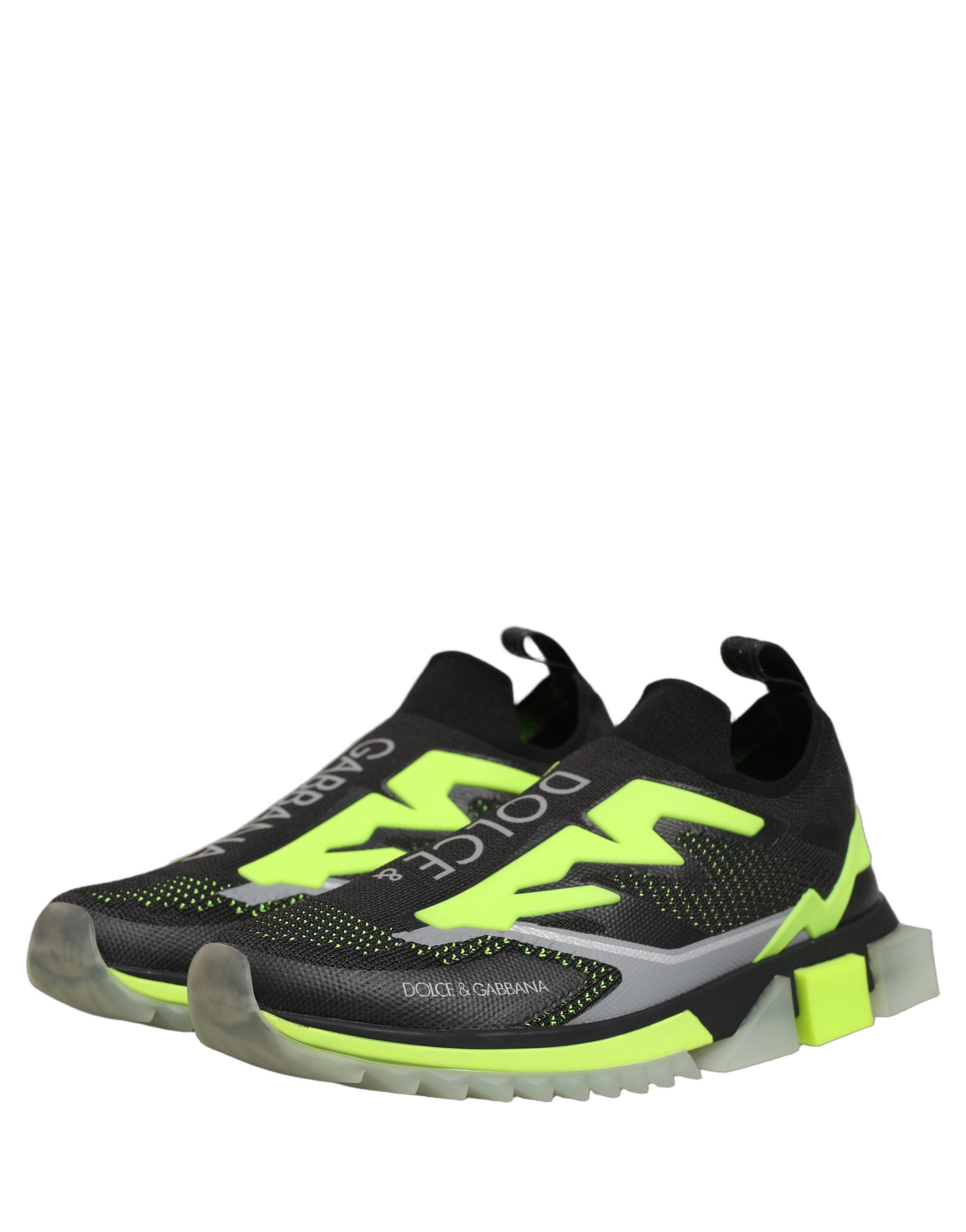Dolce & Gabbana Black Green Sorrento Low Top Sneakers Men's Shoes