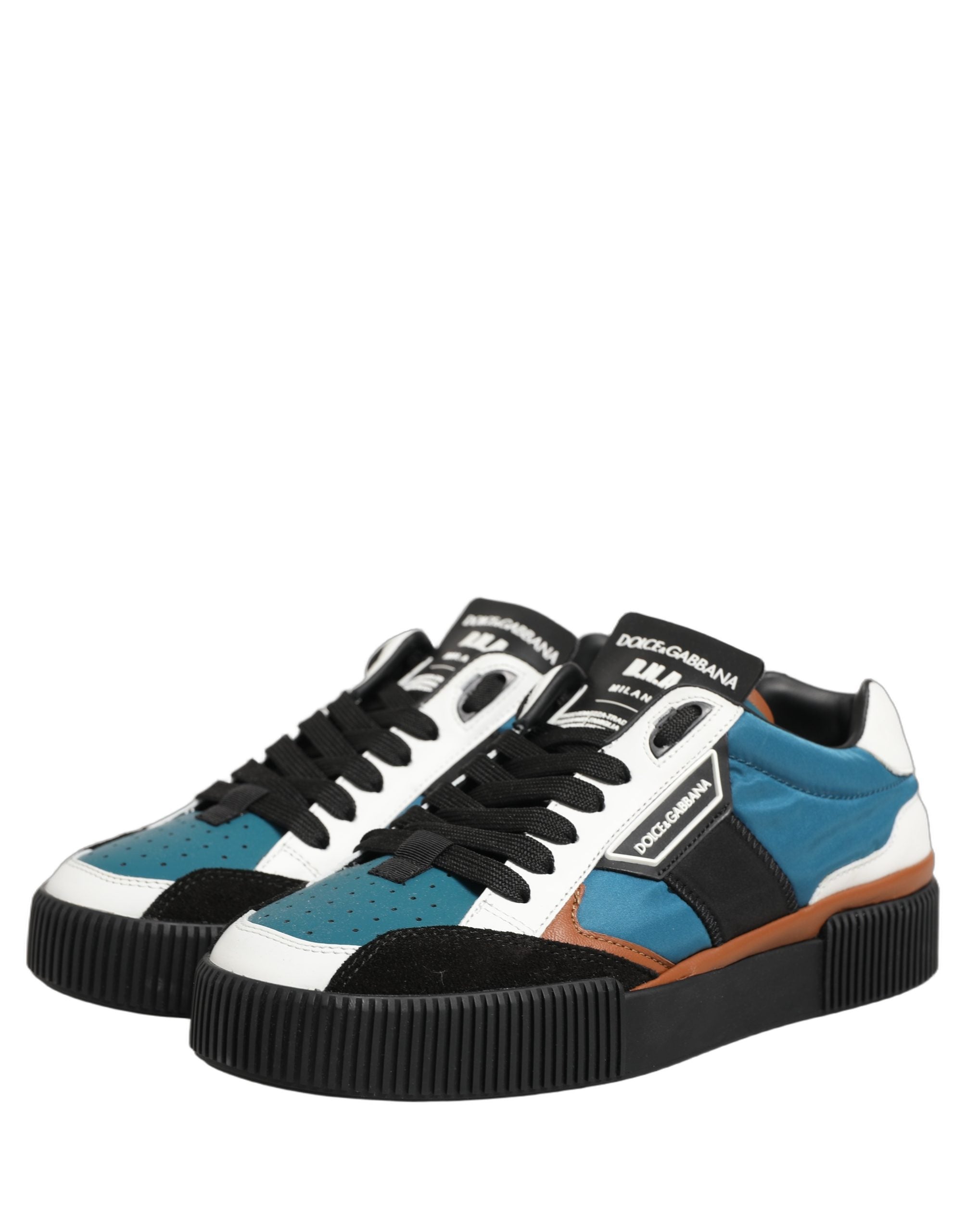 Dolce & Gabbana Multicolor Leather MIAMI Low Top Men Sneakers Men's Shoes