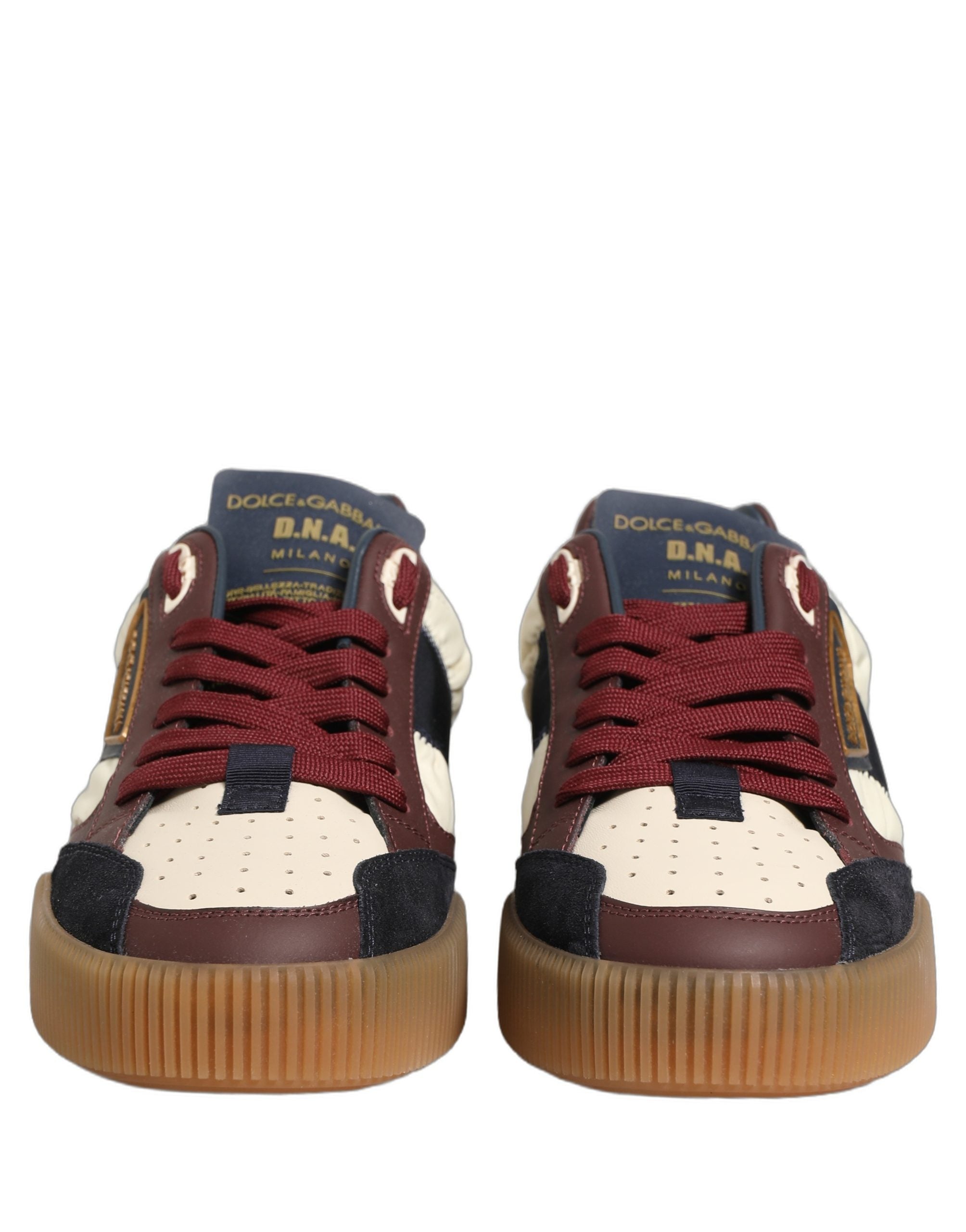 Dolce & Gabbana Multicolor Leather MIAMI Low Top Men Sneakers Men's Shoes