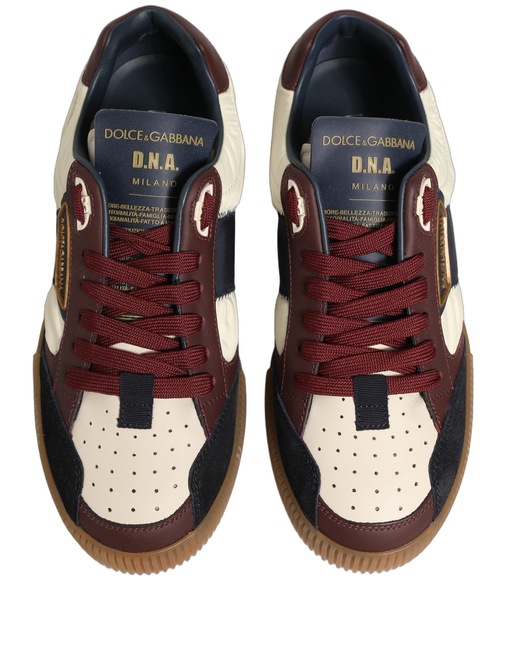 Dolce & Gabbana Multicolor Leather MIAMI Low Top Men Sneakers Men's Shoes