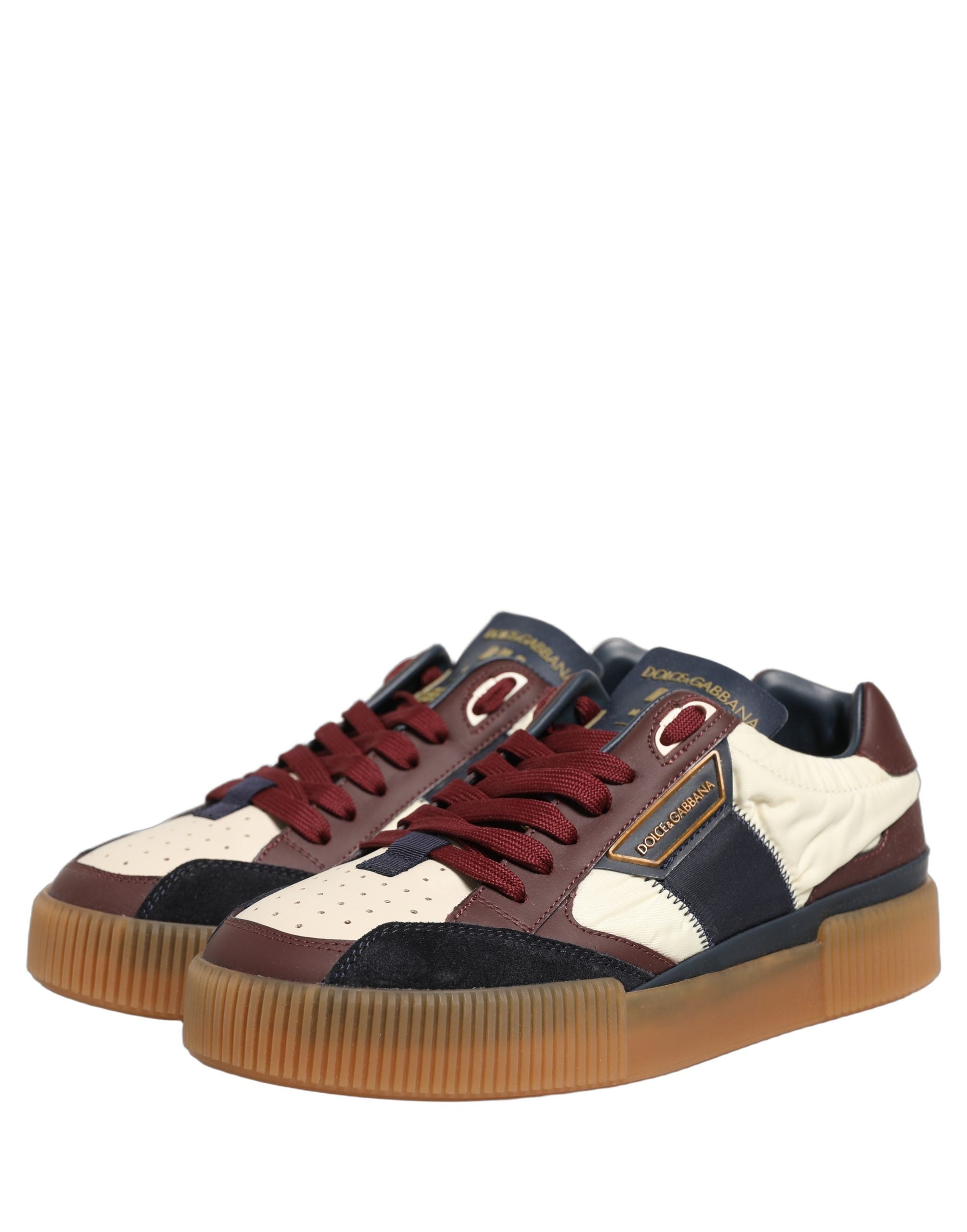 Dolce & Gabbana Multicolor Leather MIAMI Low Top Men Sneakers Men's Shoes