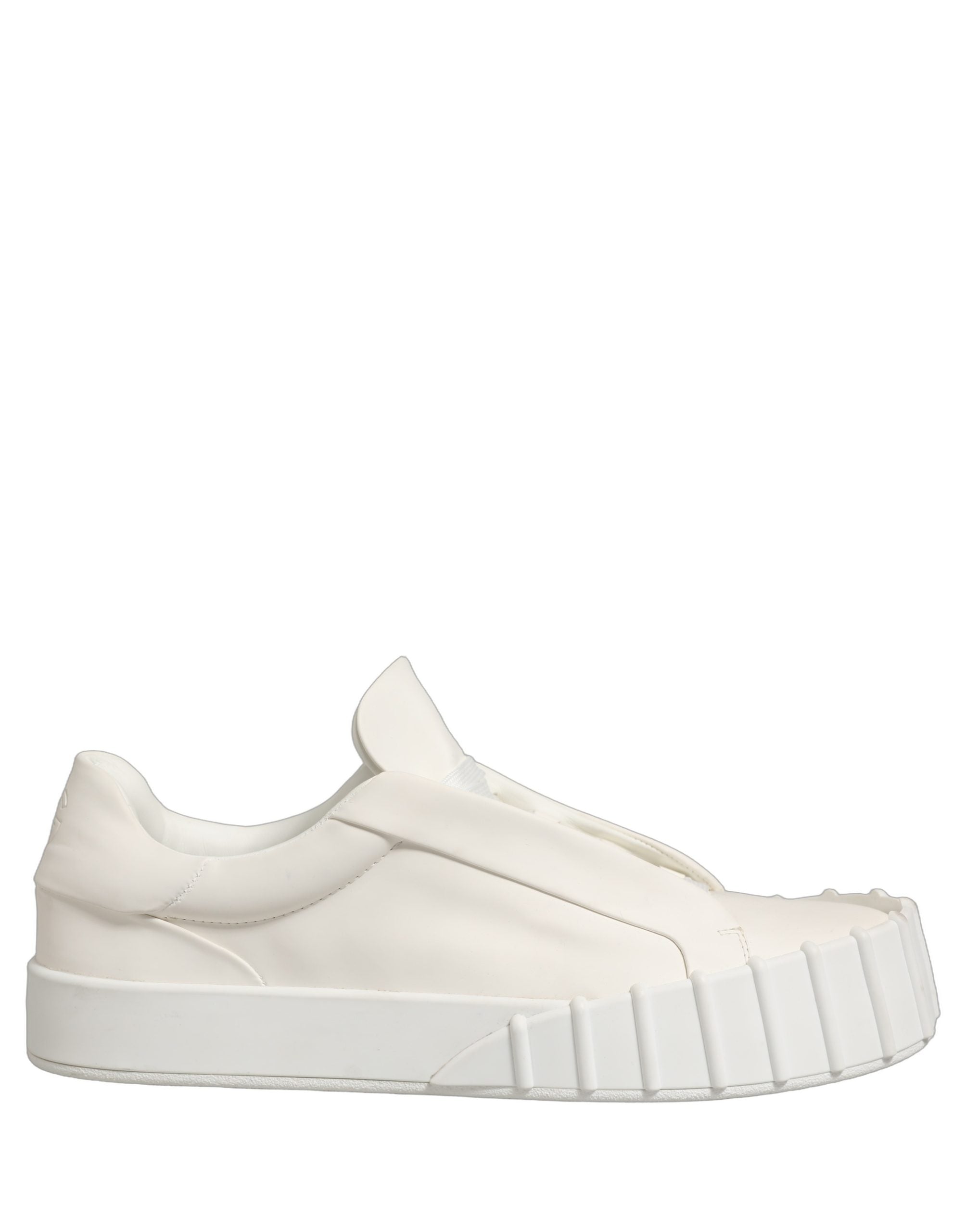 Dolce & Gabbana White Leather Low Top Lace Up Sneakers Men's Shoes
