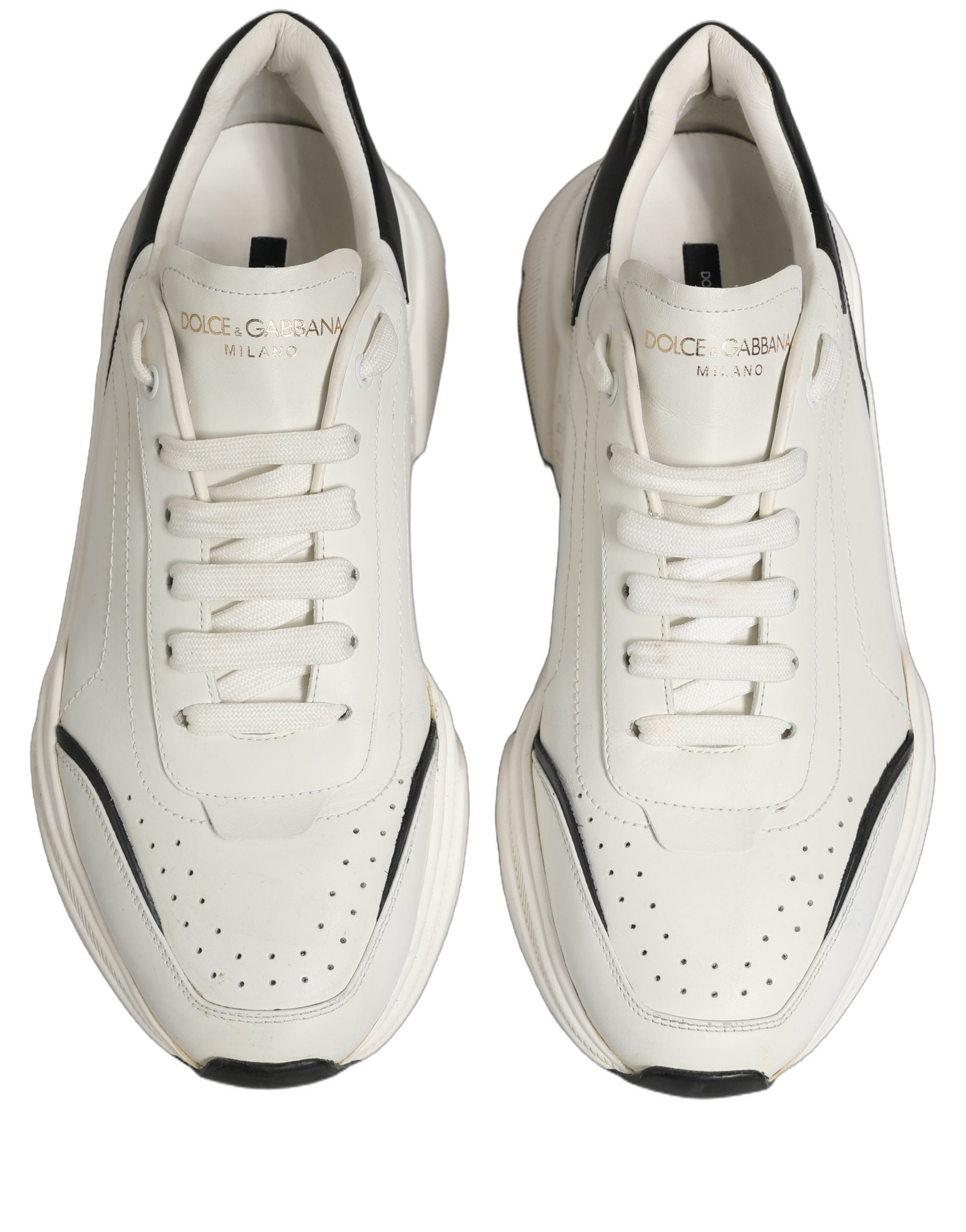Dolce & Gabbana White Black Daymaster Low Top Sneakers Men's Shoes (Pre-Owned)