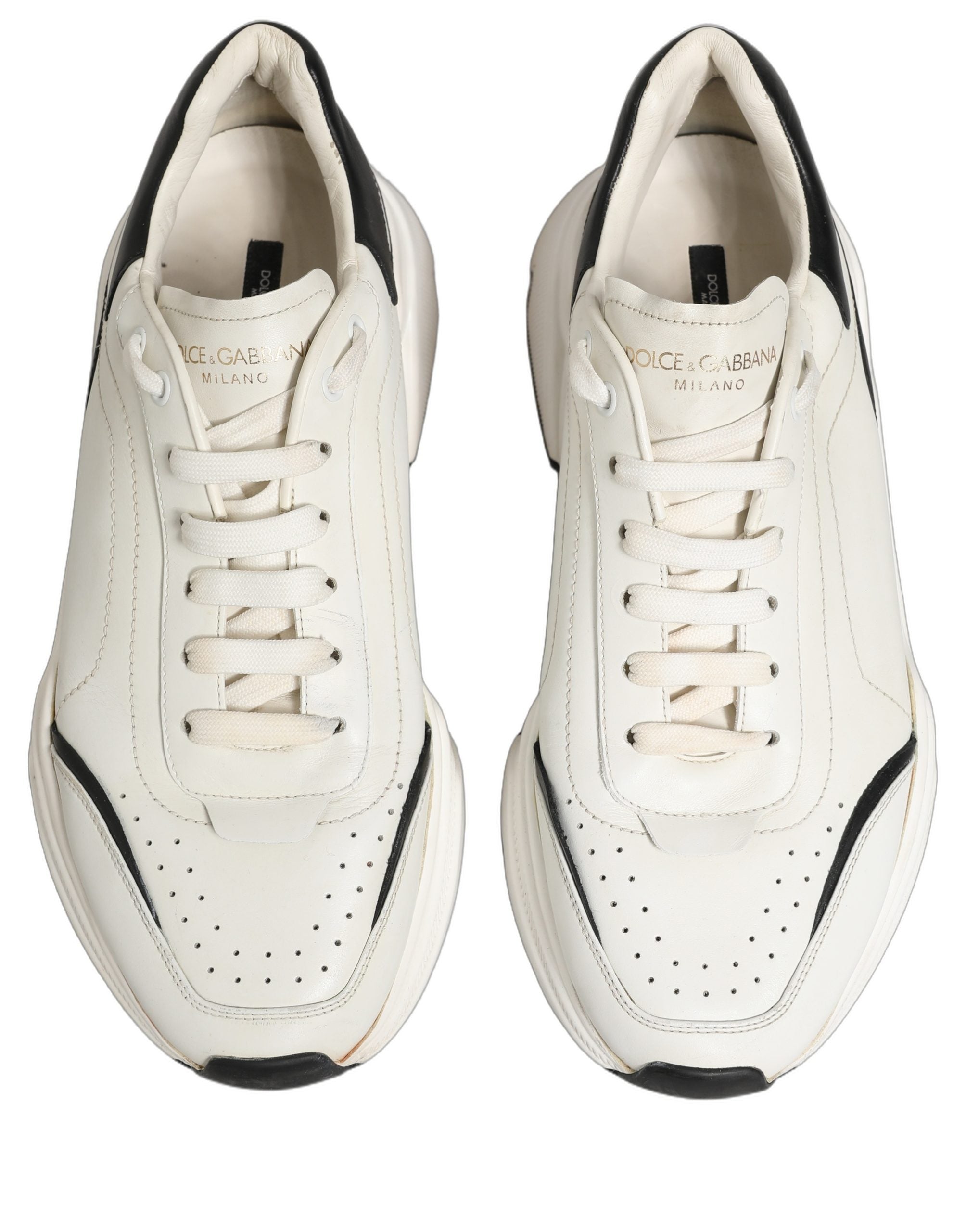 Dolce & Gabbana White Black Daymaster Low Top Sneakers Men's Shoes (Pre-Owned)