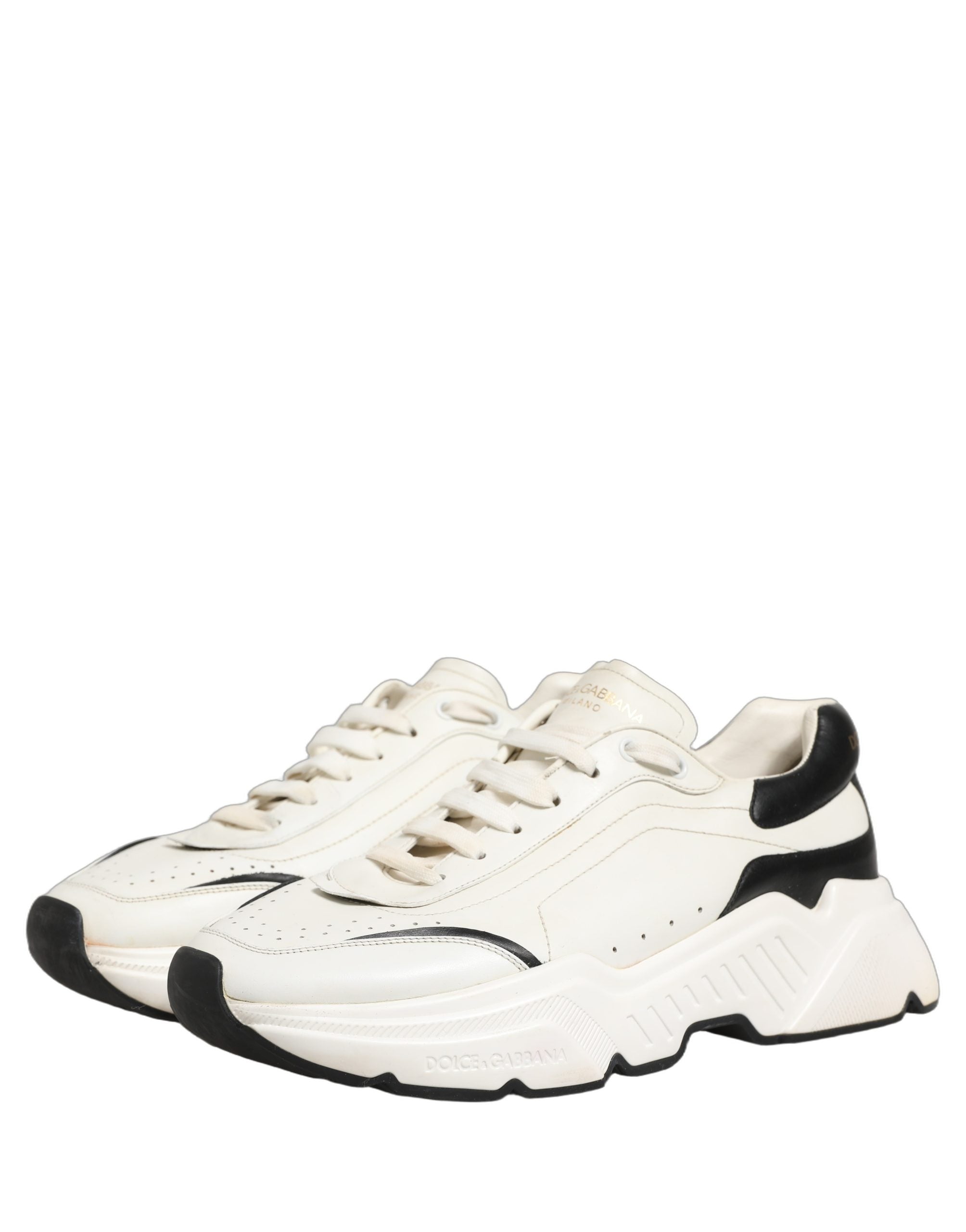 Dolce & Gabbana White Black Daymaster Low Top Sneakers Men's Shoes (Pre-Owned)