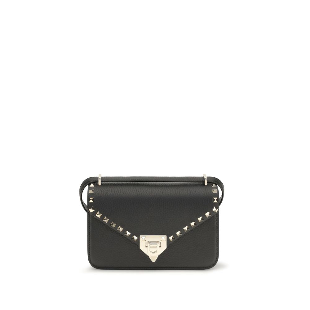 Valentino Garavani Black Calf Leather Bos Taurus Shoulder Women's Bag