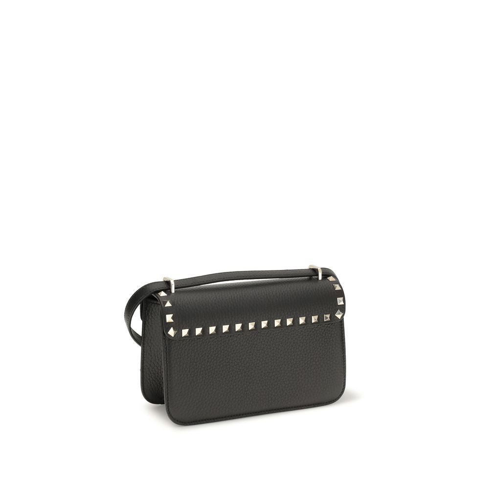 Valentino Garavani Black Calf Leather Bos Taurus Shoulder Women's Bag