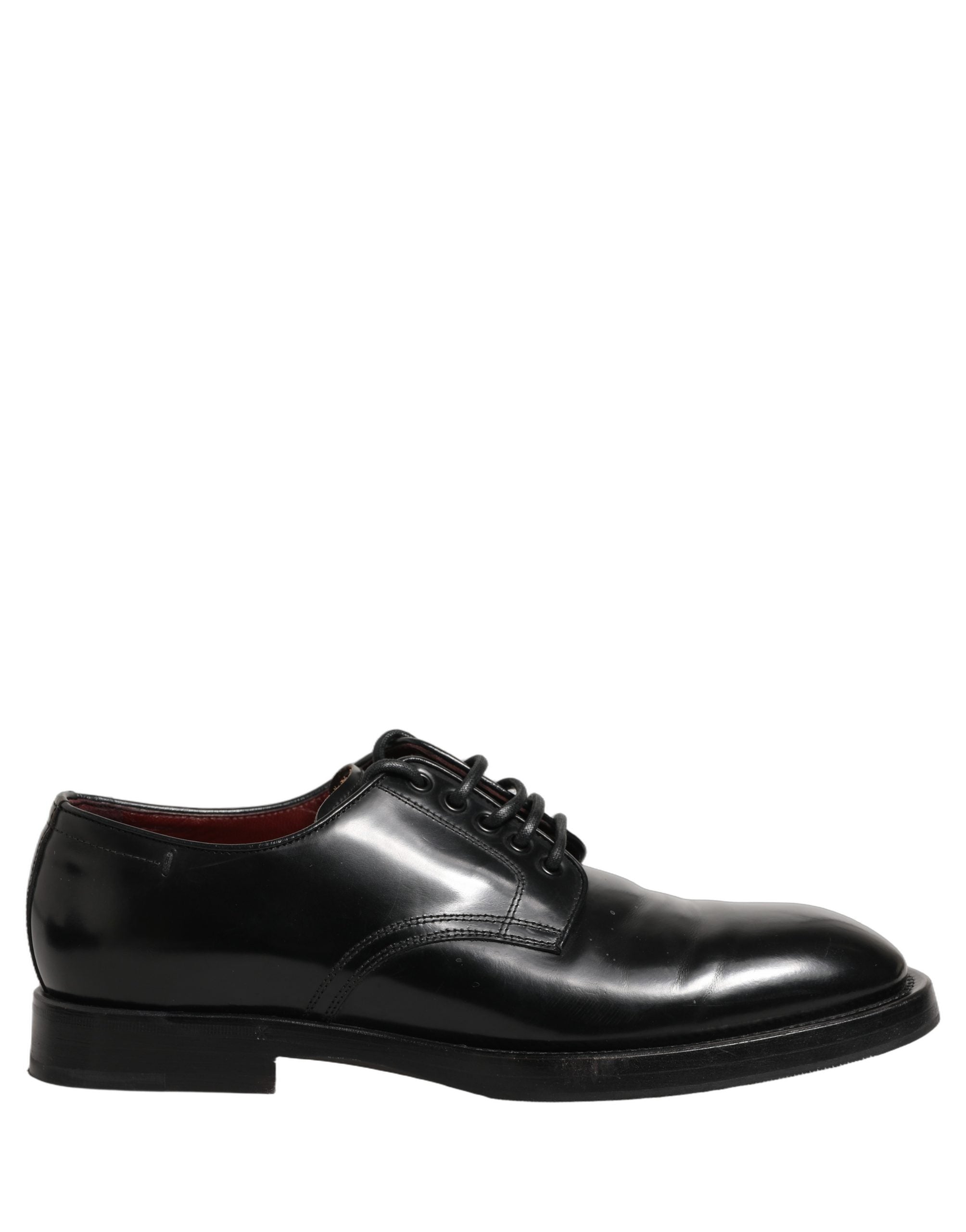 Dolce & Gabbana Black Leather Lace Up Derby Dress Men Men's Shoes (Pre-Owned)