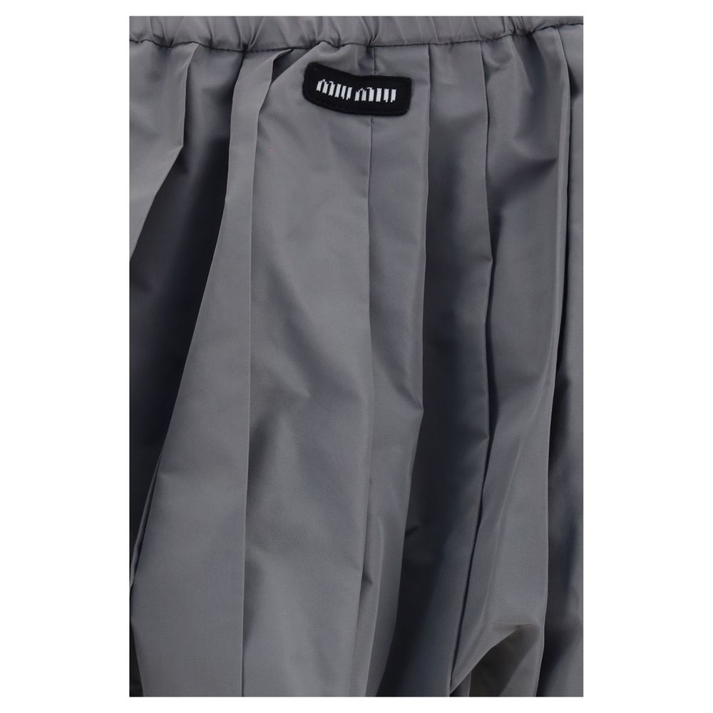 Miu Miu Gray Polyester Mini Women's Skirt
