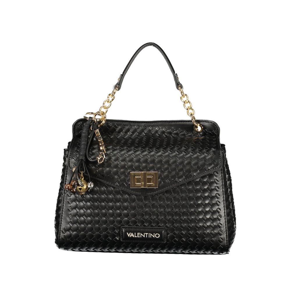 Mario Valentino Black Polyurethane Women's Bag with Adjustable Women's Strap